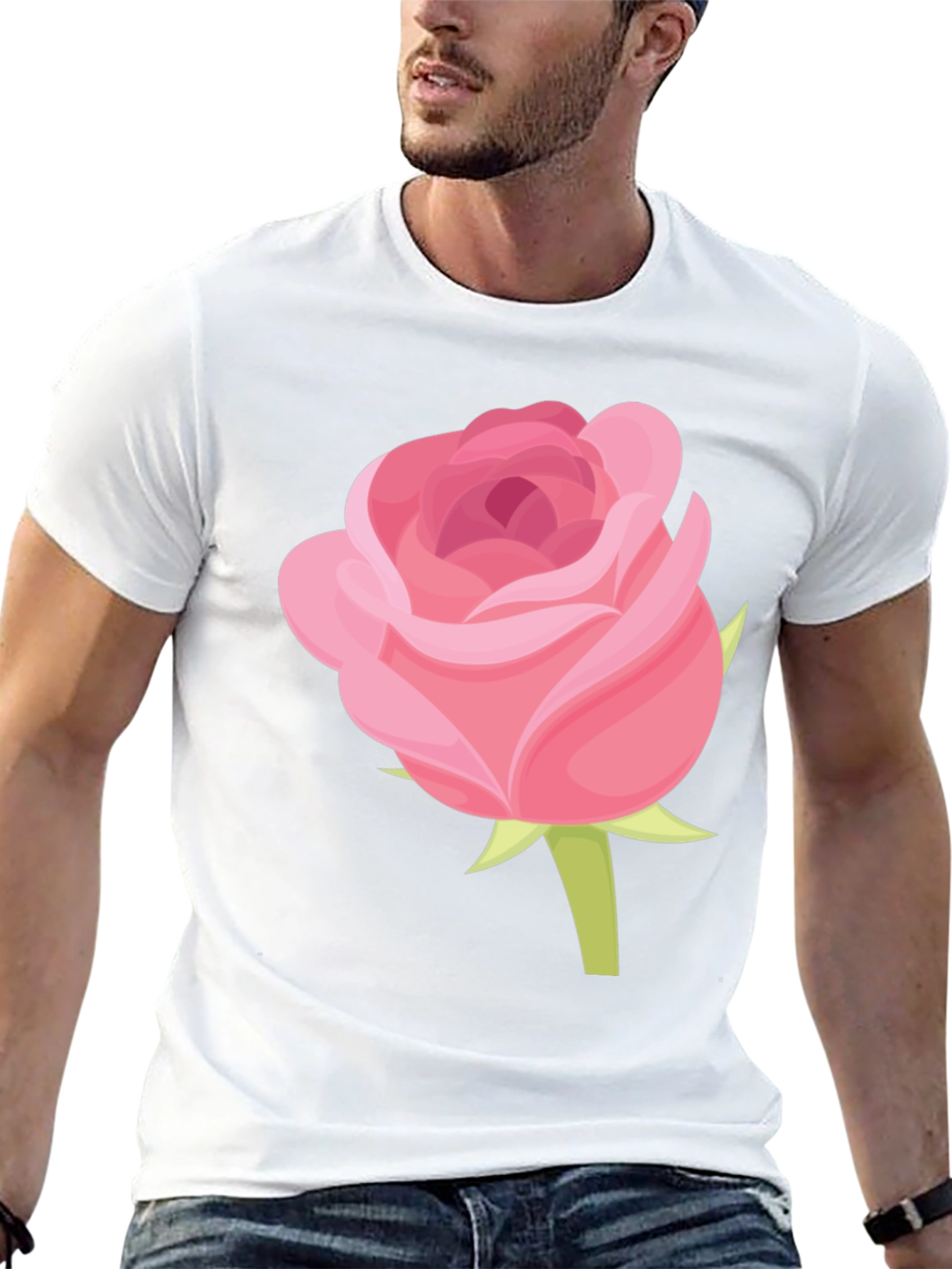 Rose Graphic Tee - Stylish Casual Wear