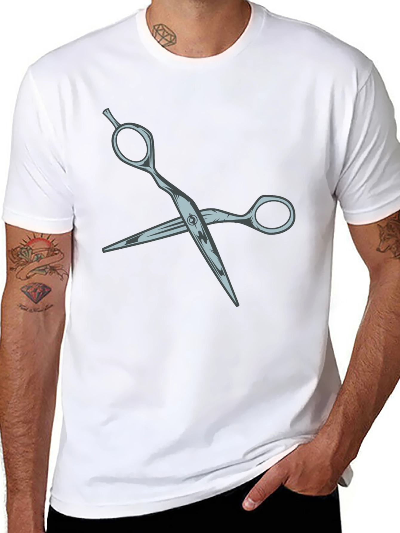 Scissors Graphic Tee - Barber Style