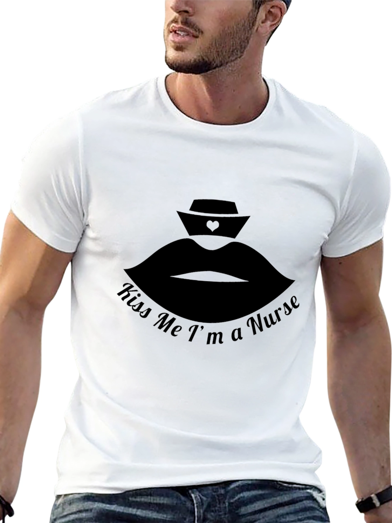 Kiss Me Im a Nurse Graphic Tee