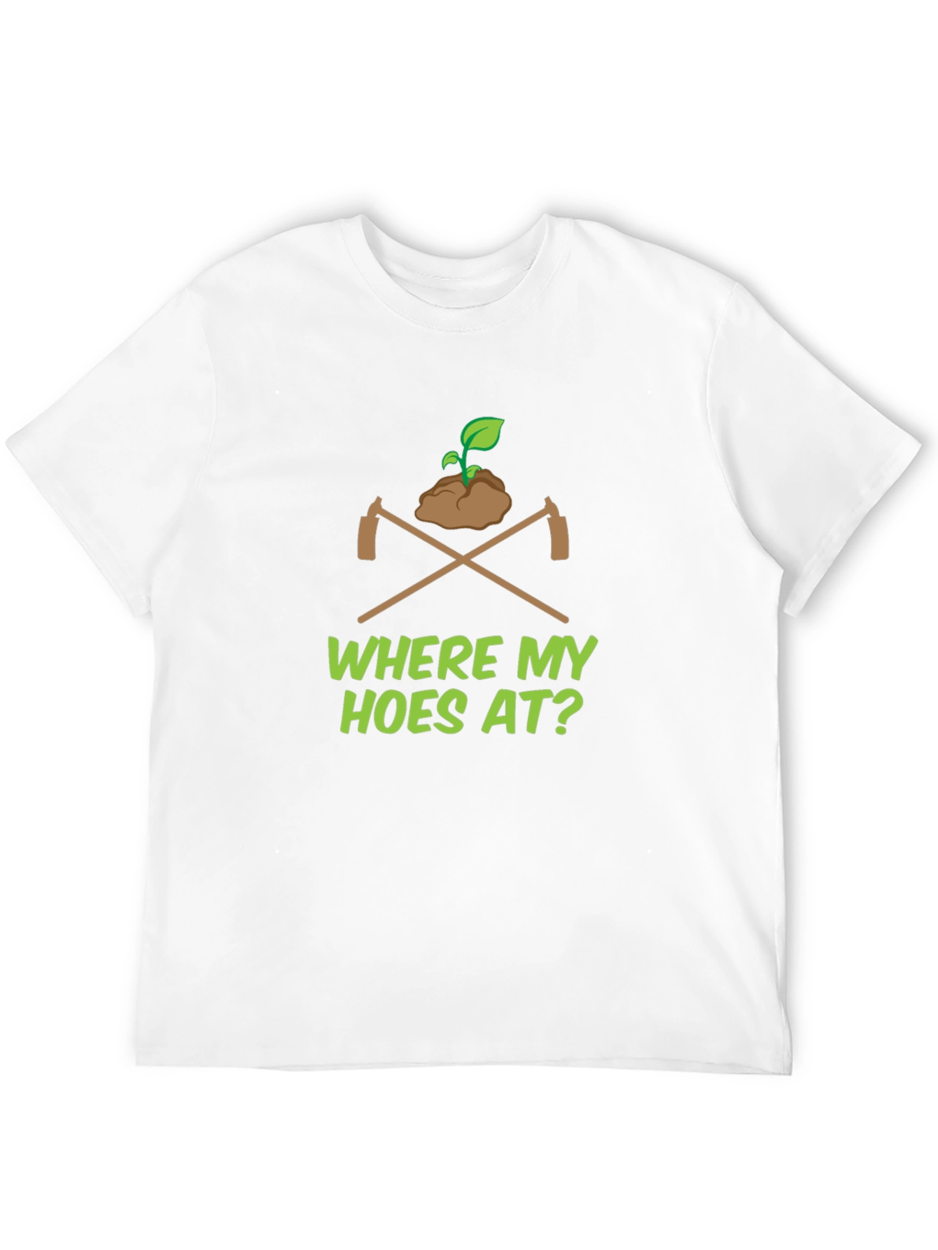Where My Hoes At? Black Graphic Tee