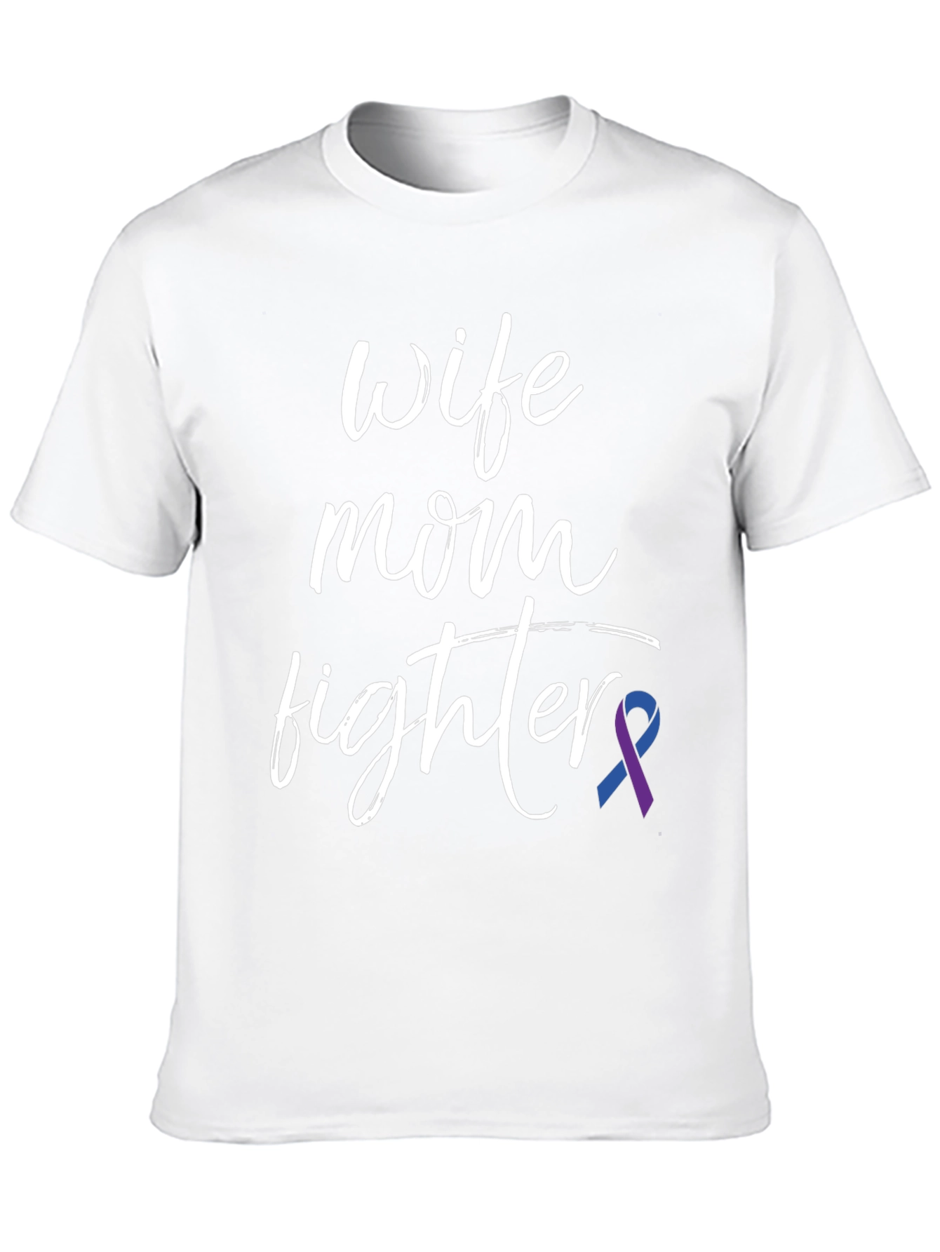 Wife Mom Fighter T-Shirt - Awareness Ribbon Graphic Tee