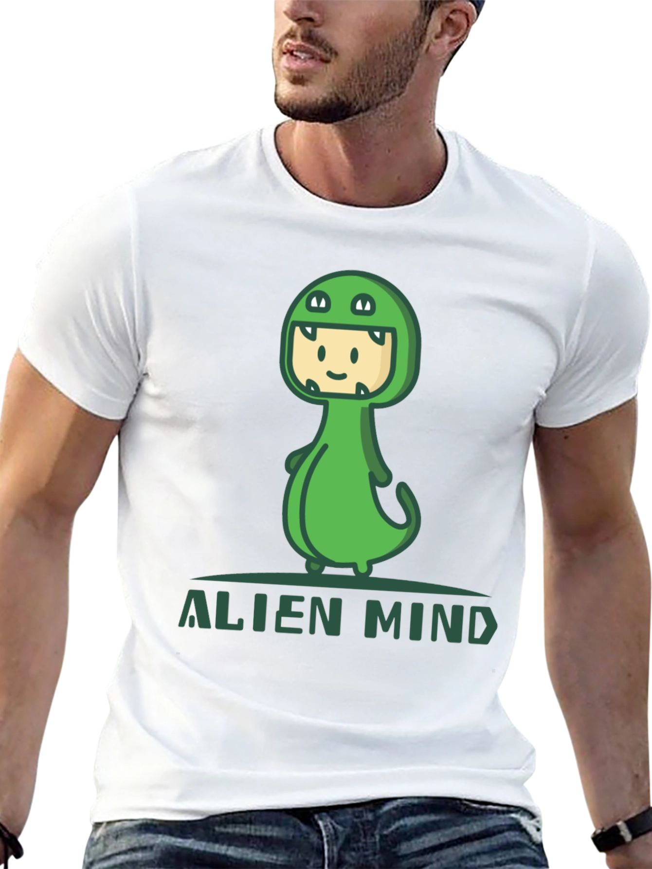 Alien Mind Dino Costume Graphic Tee