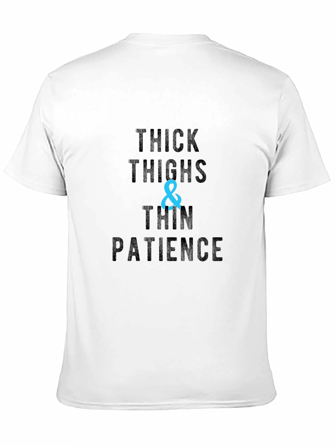 Thick Thighs & Thin Patience Black Graphic T-Shirt