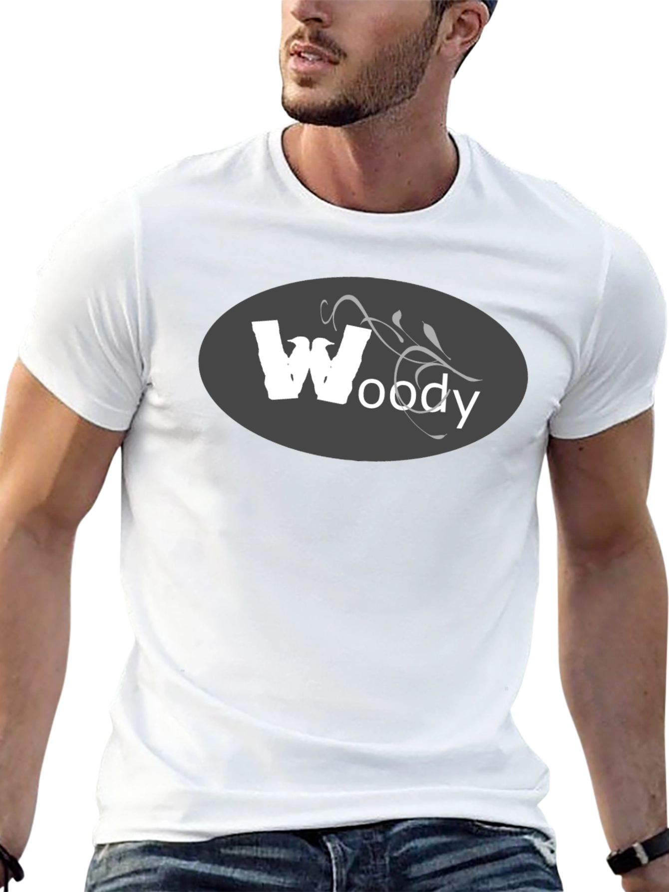 Woody Graphic Tee - Mens Black Cotton T-Shirt