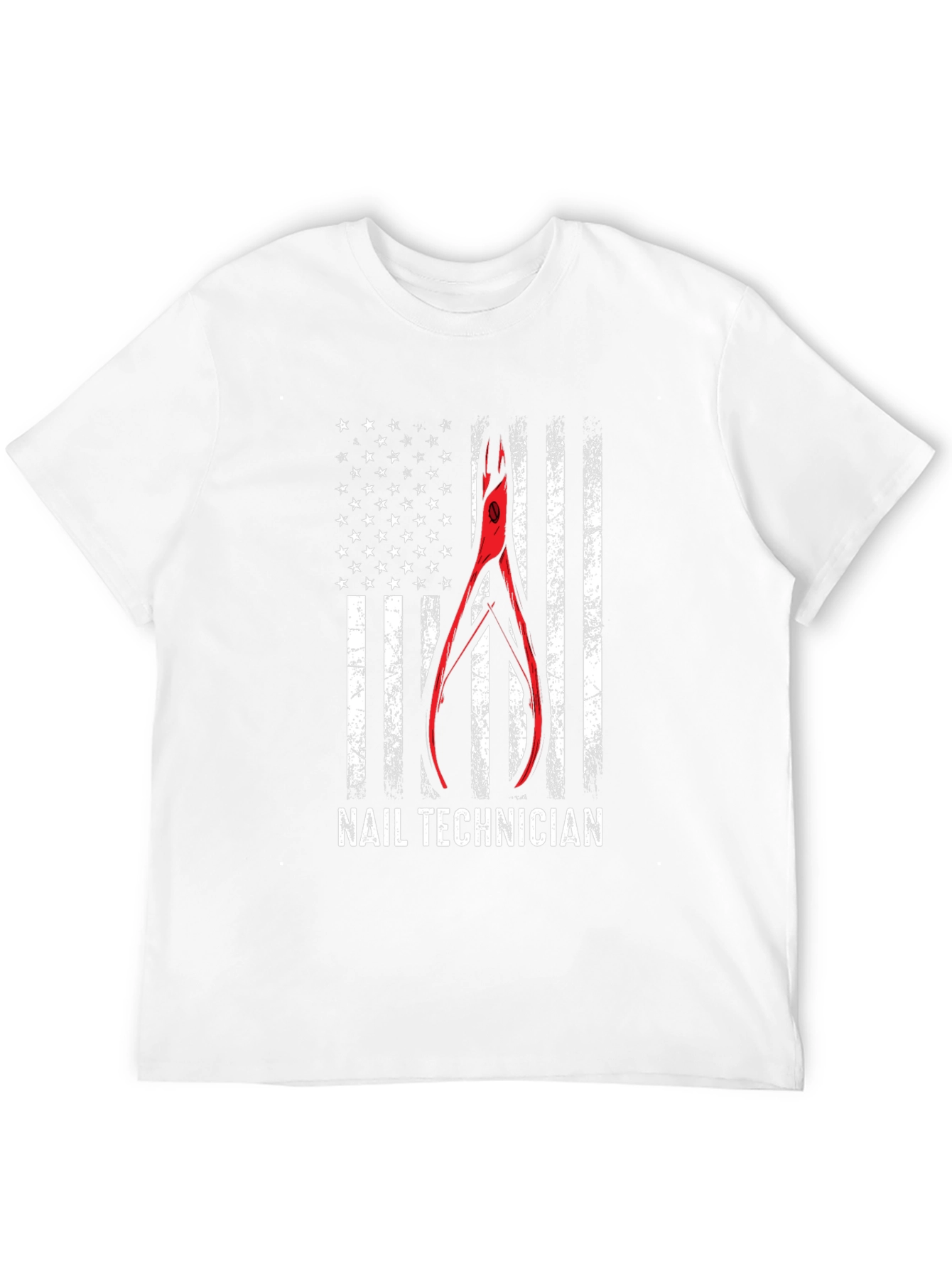 Nail Technician Patriotic American Flag T-Shirt