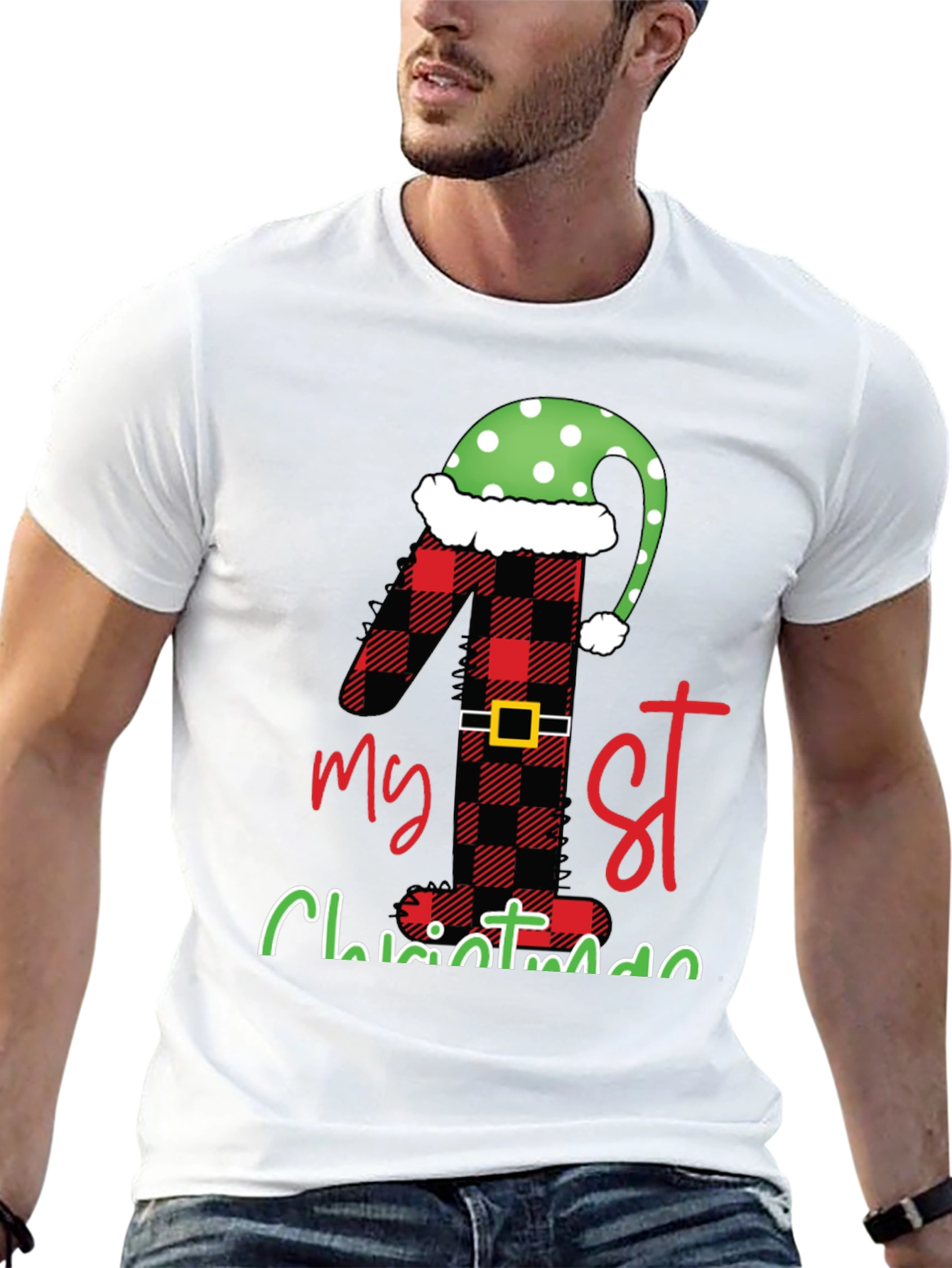 My 1st Christmas Black Graphic Tee