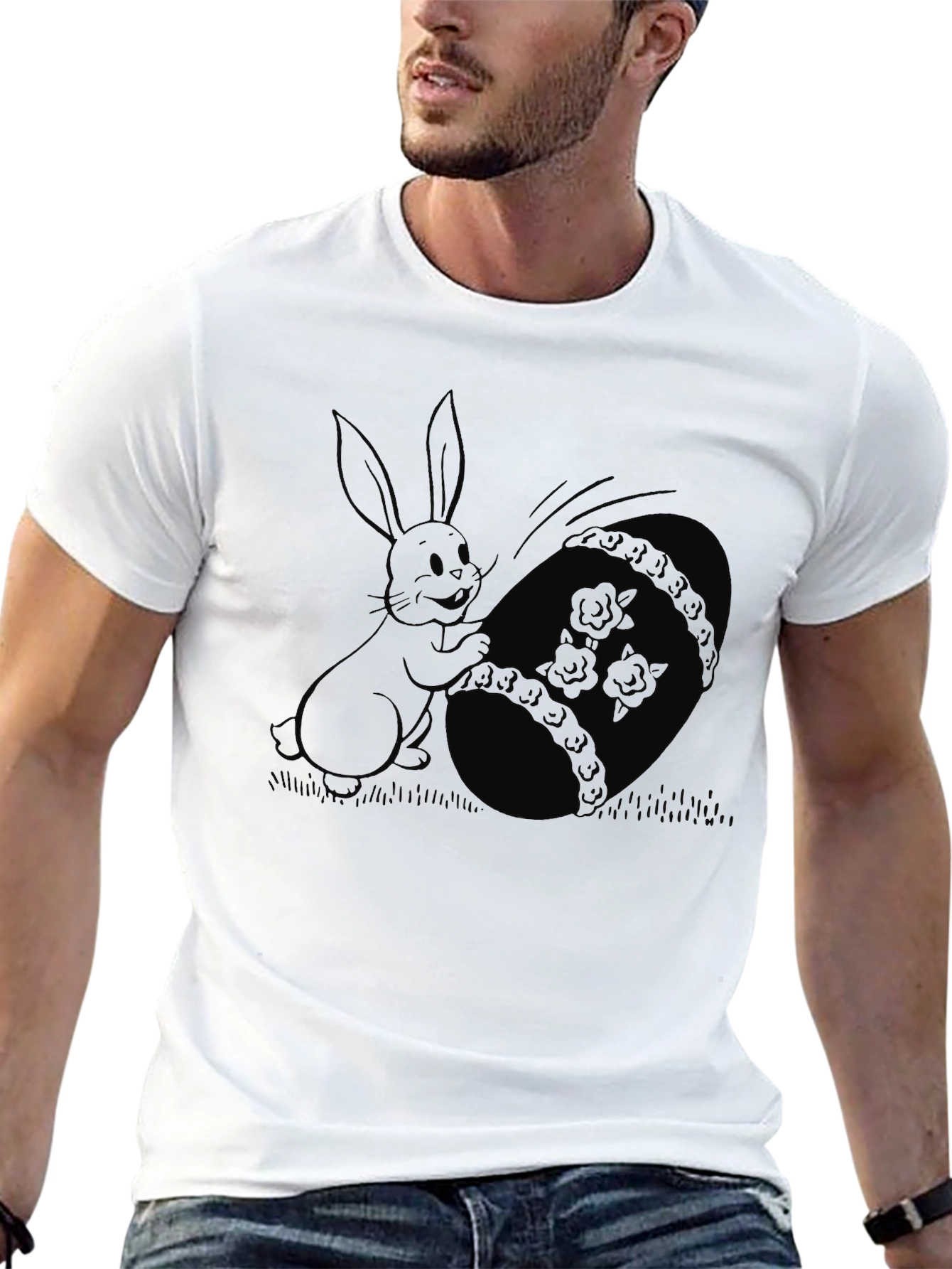 Easter Bunny T-Shirt - Whimsical Cartoon Design