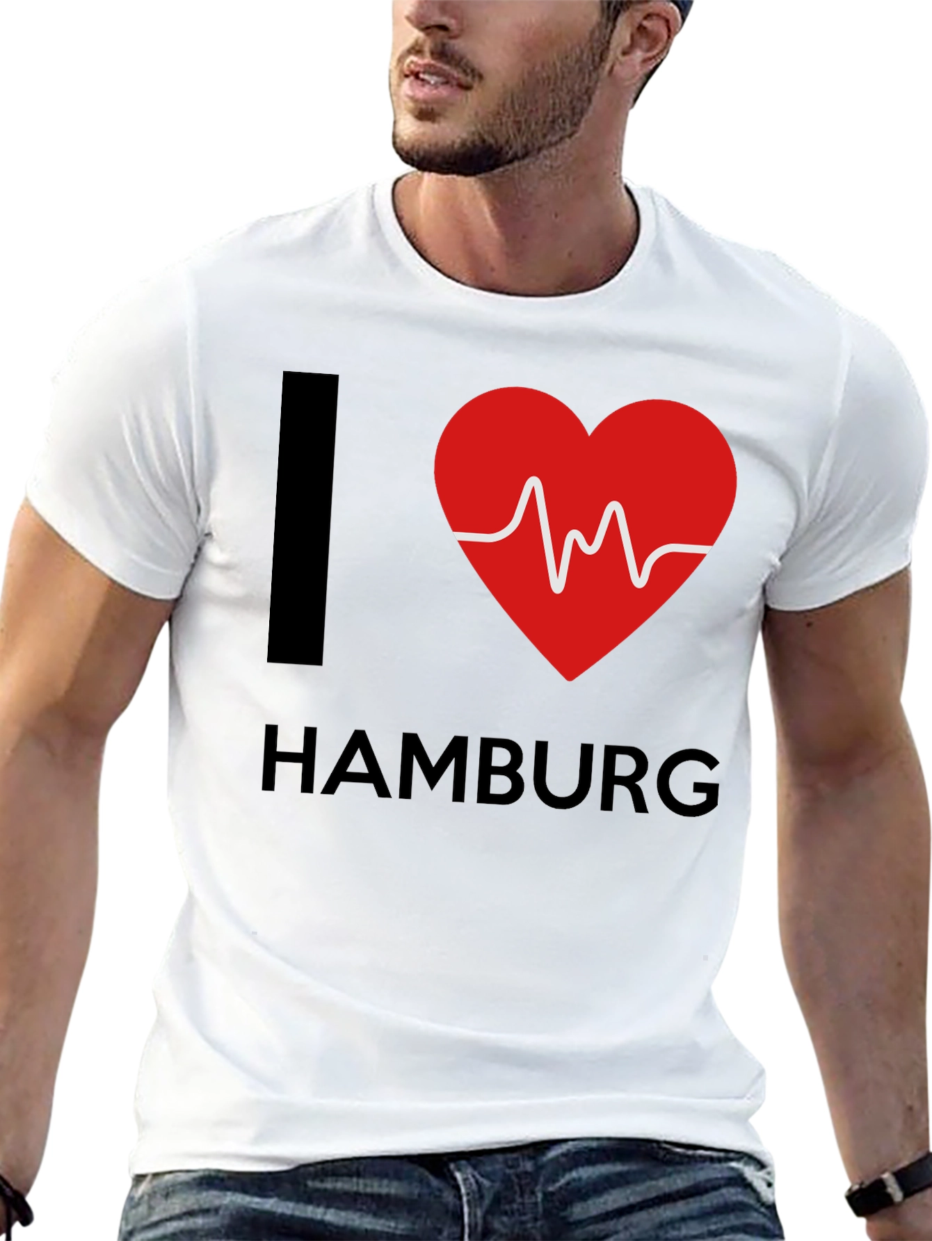 I Love Hamburg T-Shirt - Heartbeat Design