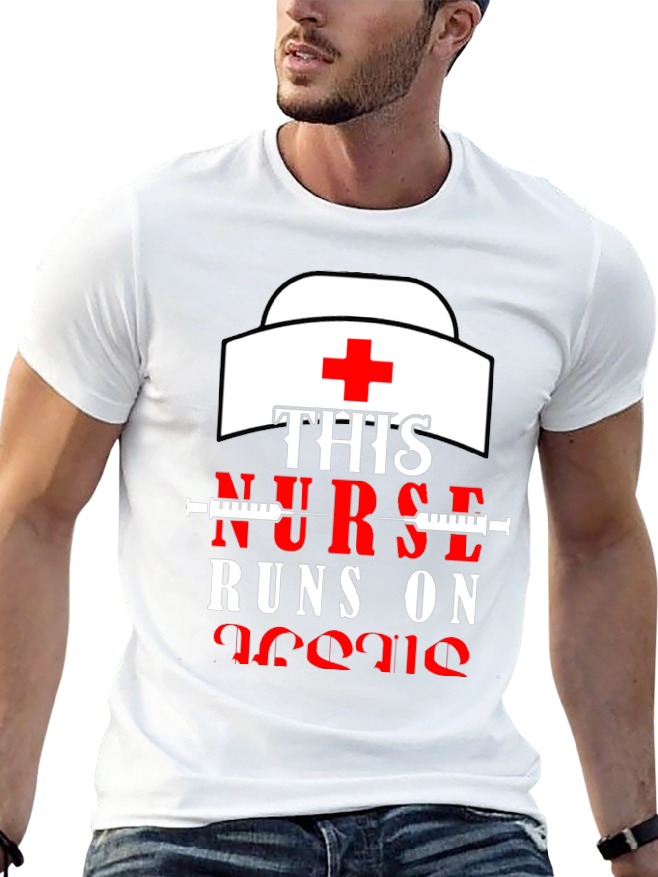 Nurse Runs On Jesus T-Shirt - Medical Apparel