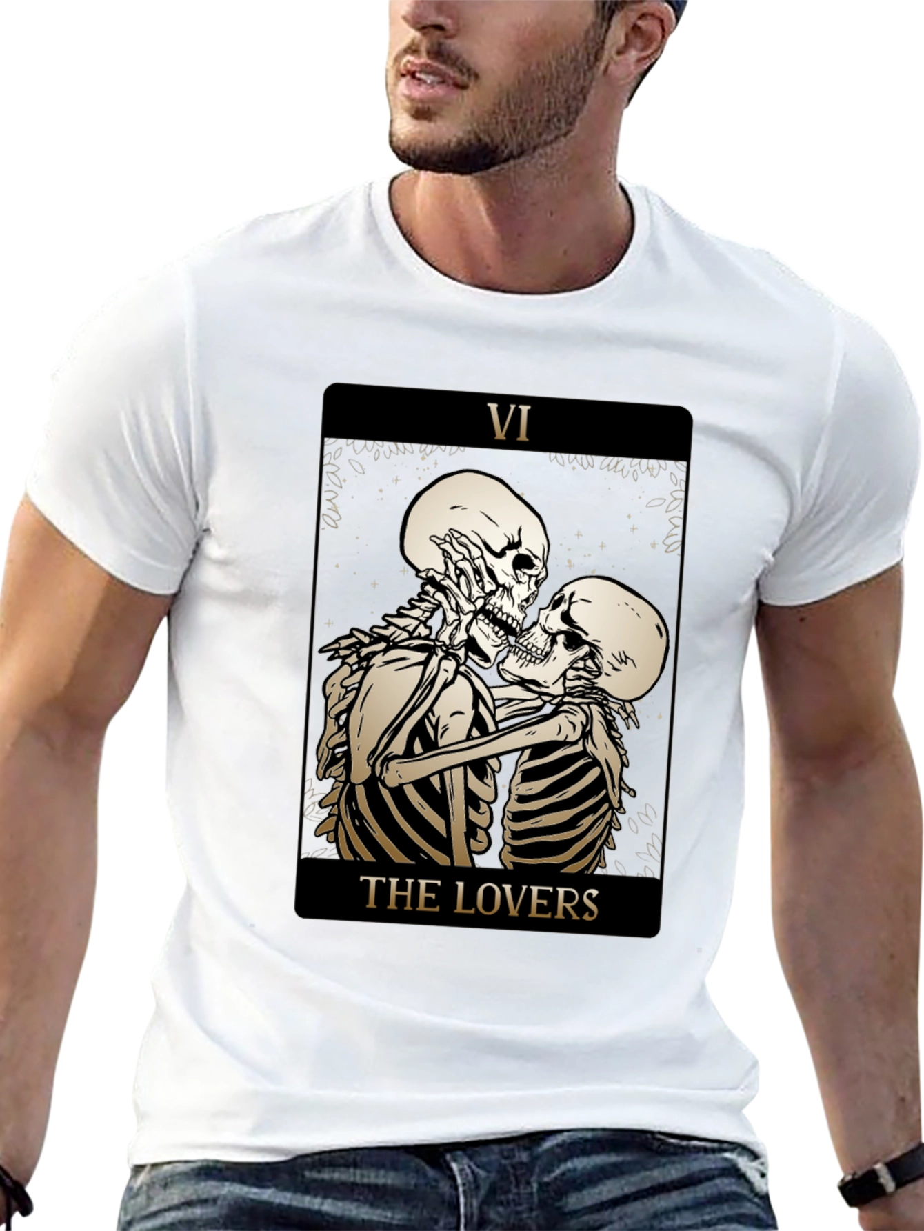 Skeleton Lovers Tarot Card T-Shirt