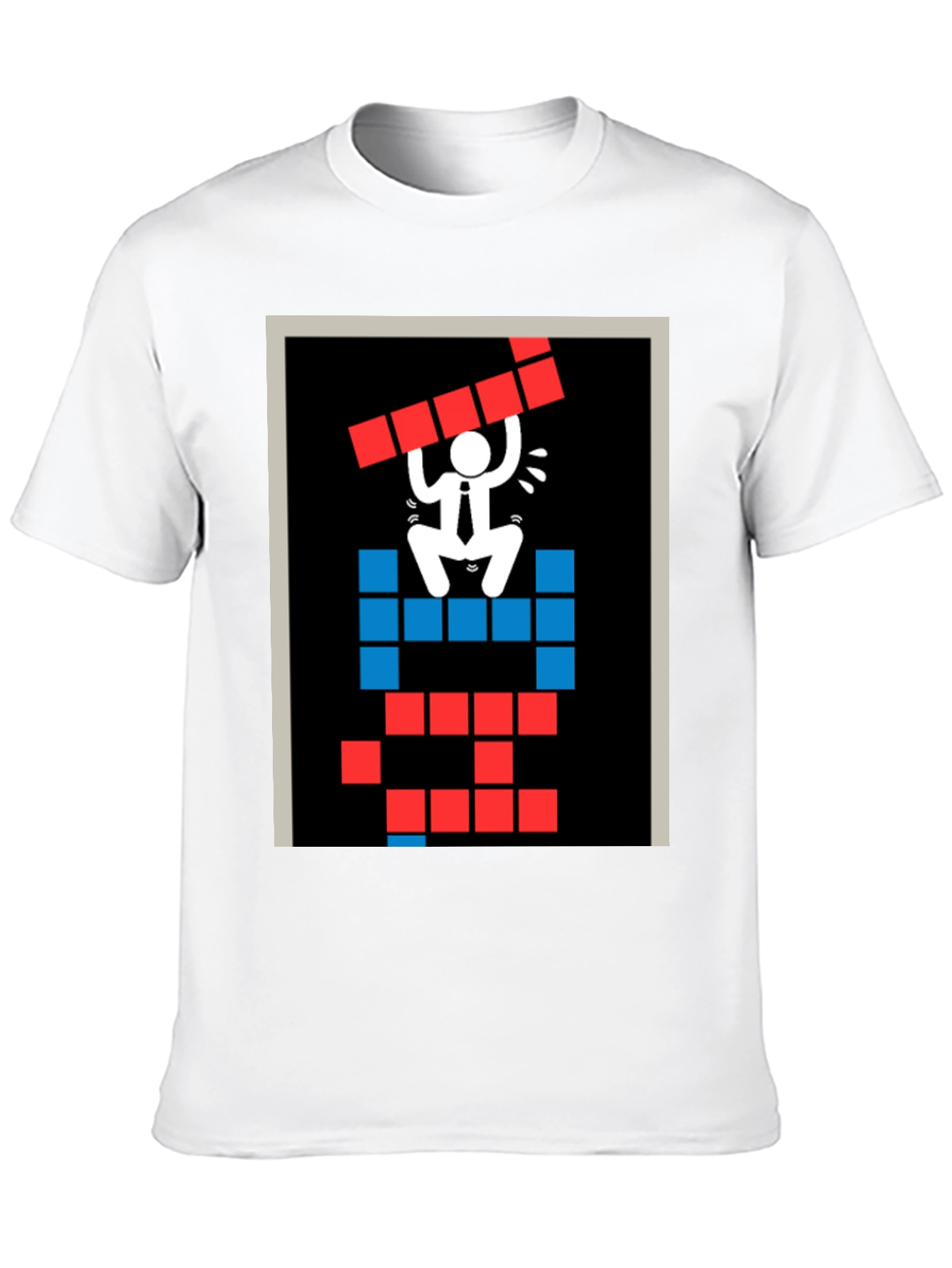 Tetris Boss T-Shirt: Pixelated Puzzle Design