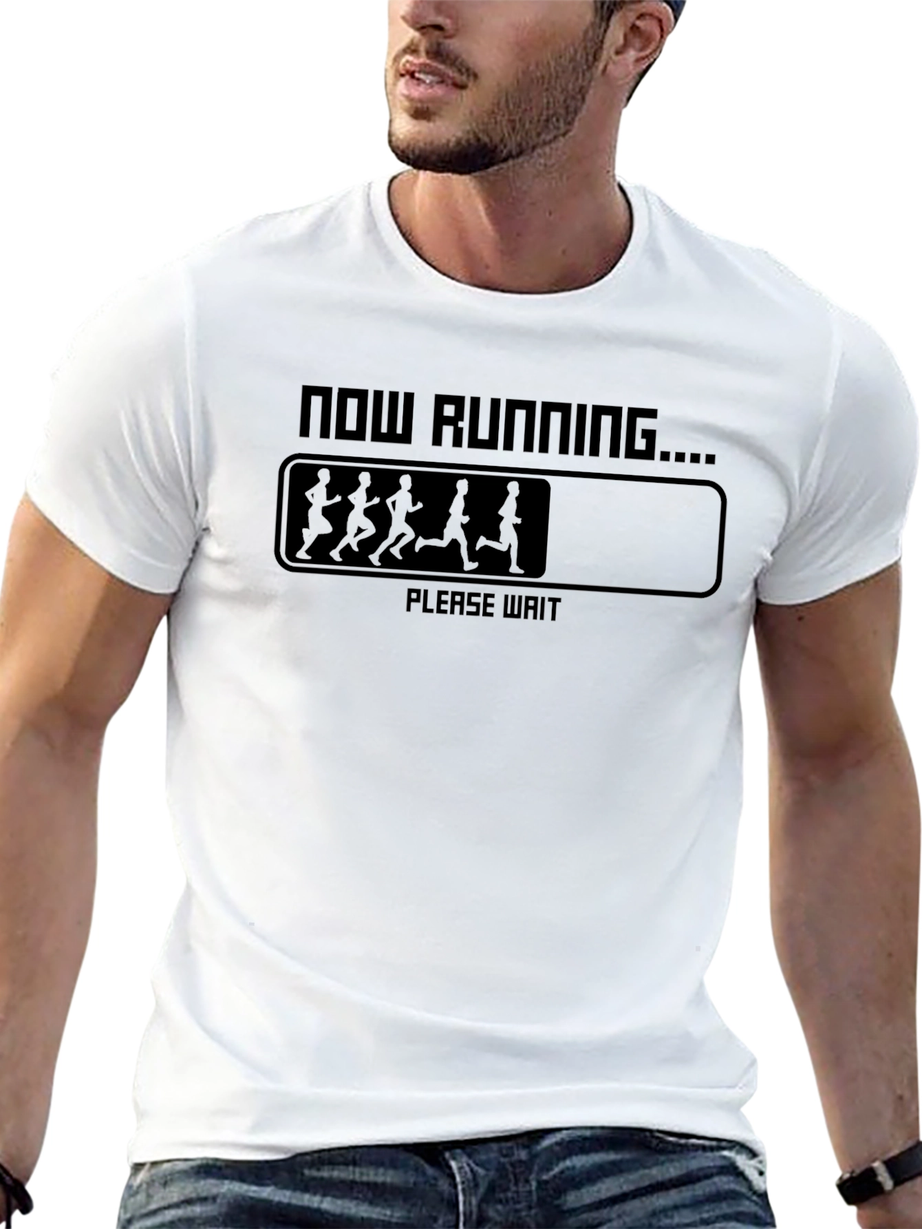 Now Running Loading Bar Graphic T-Shirt