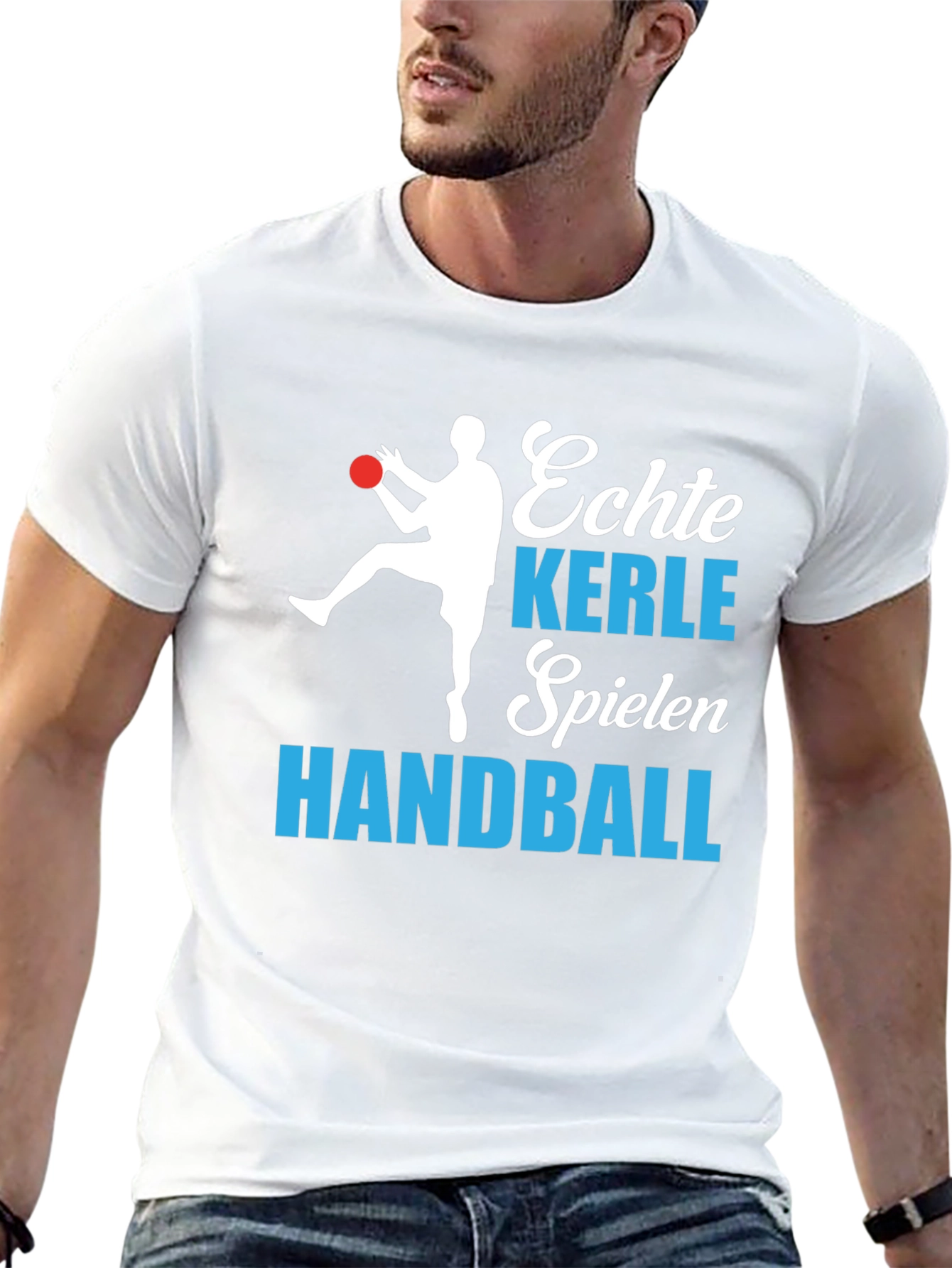 Echte Kerle Spielen Handball Graphic T-Shirt