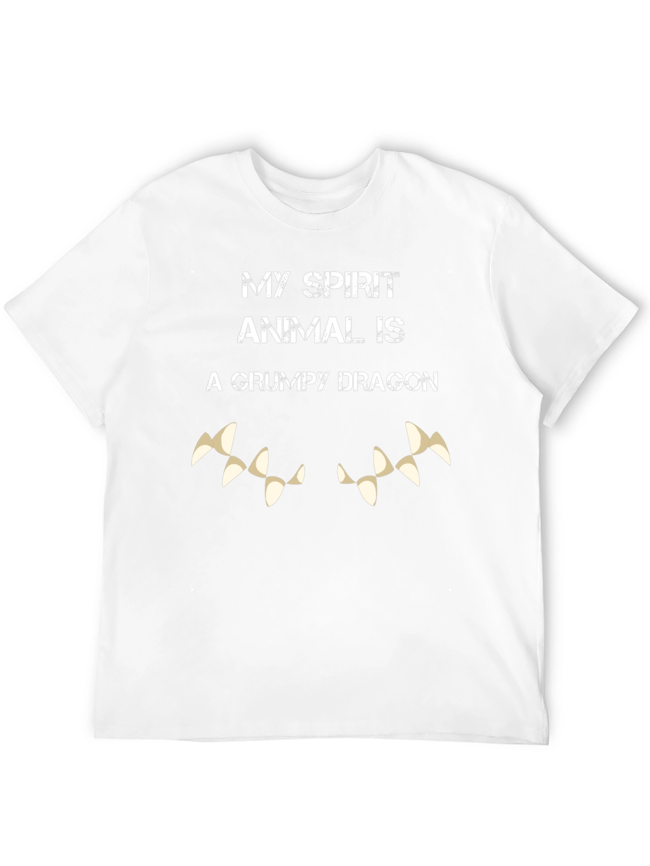 Grumpy Dragon Spirit Animal Black T-Shirt