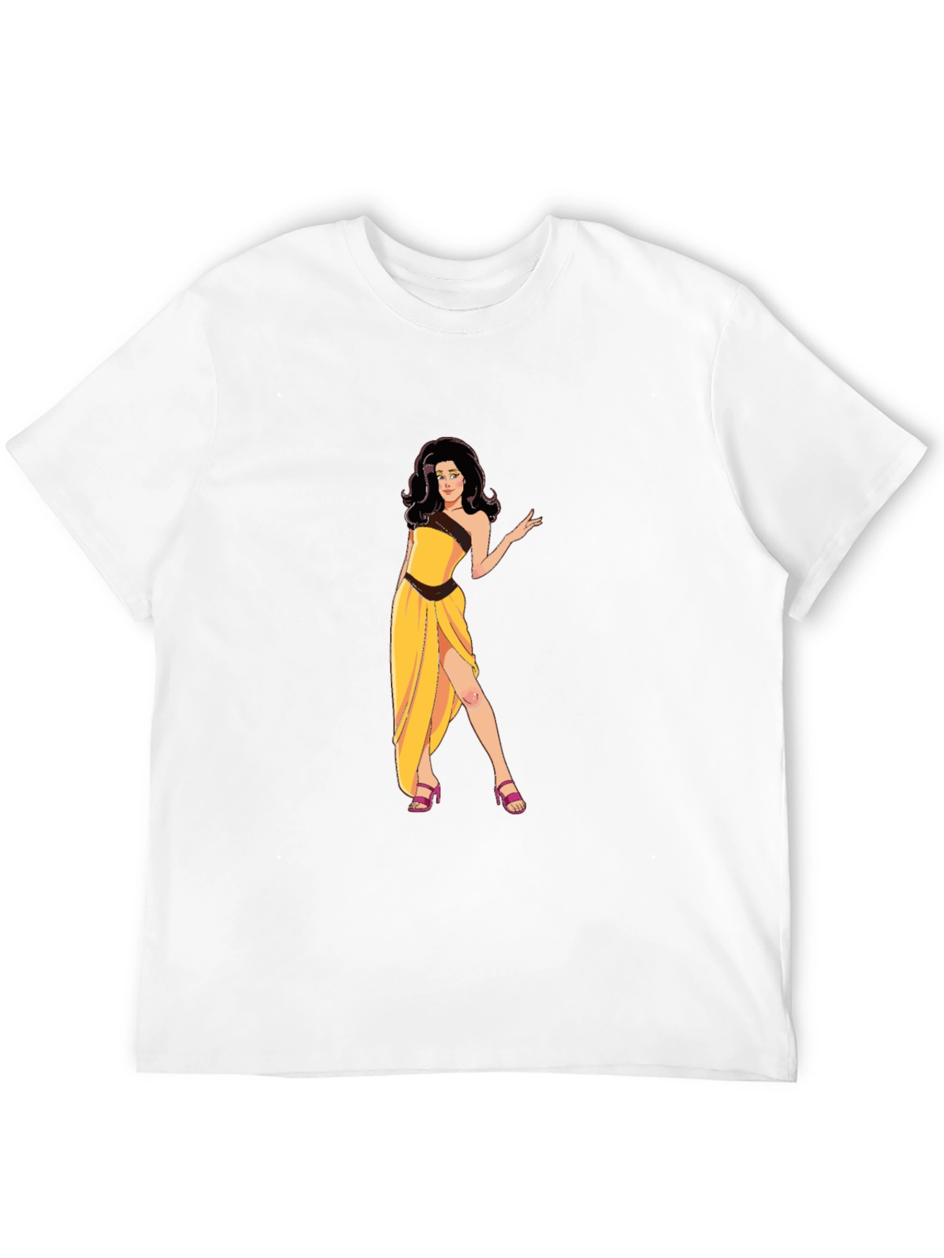 Cartoon Graphic Print Black T-Shirt