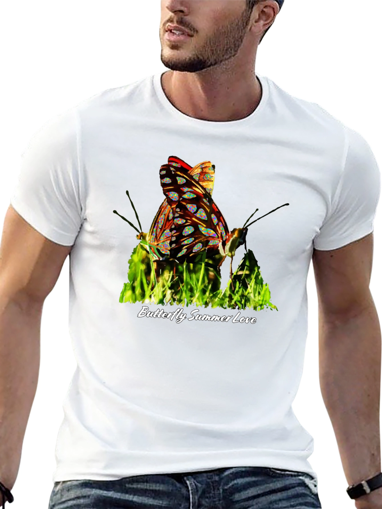 Butterfly Summer Love Graphic T-Shirt