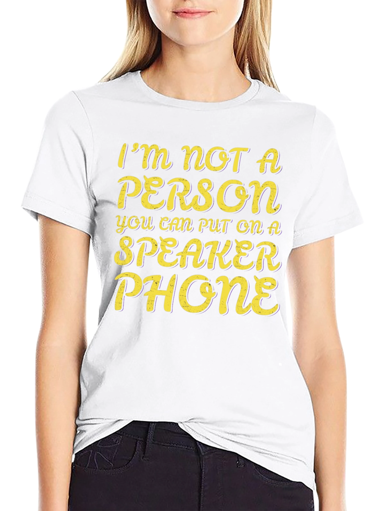 Speaker Phone T-Shirt Funny Sarcastic Tee