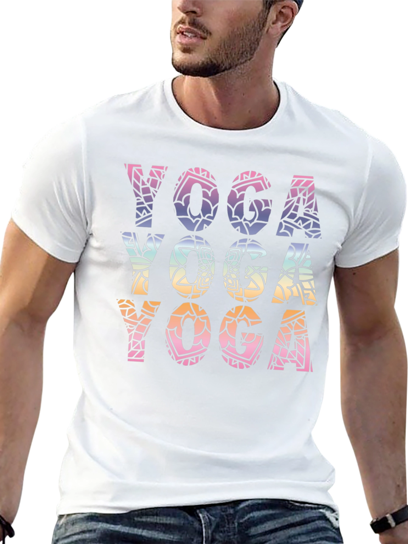 Yoga Mandala Graphic T-Shirt - Relaxed Fit
