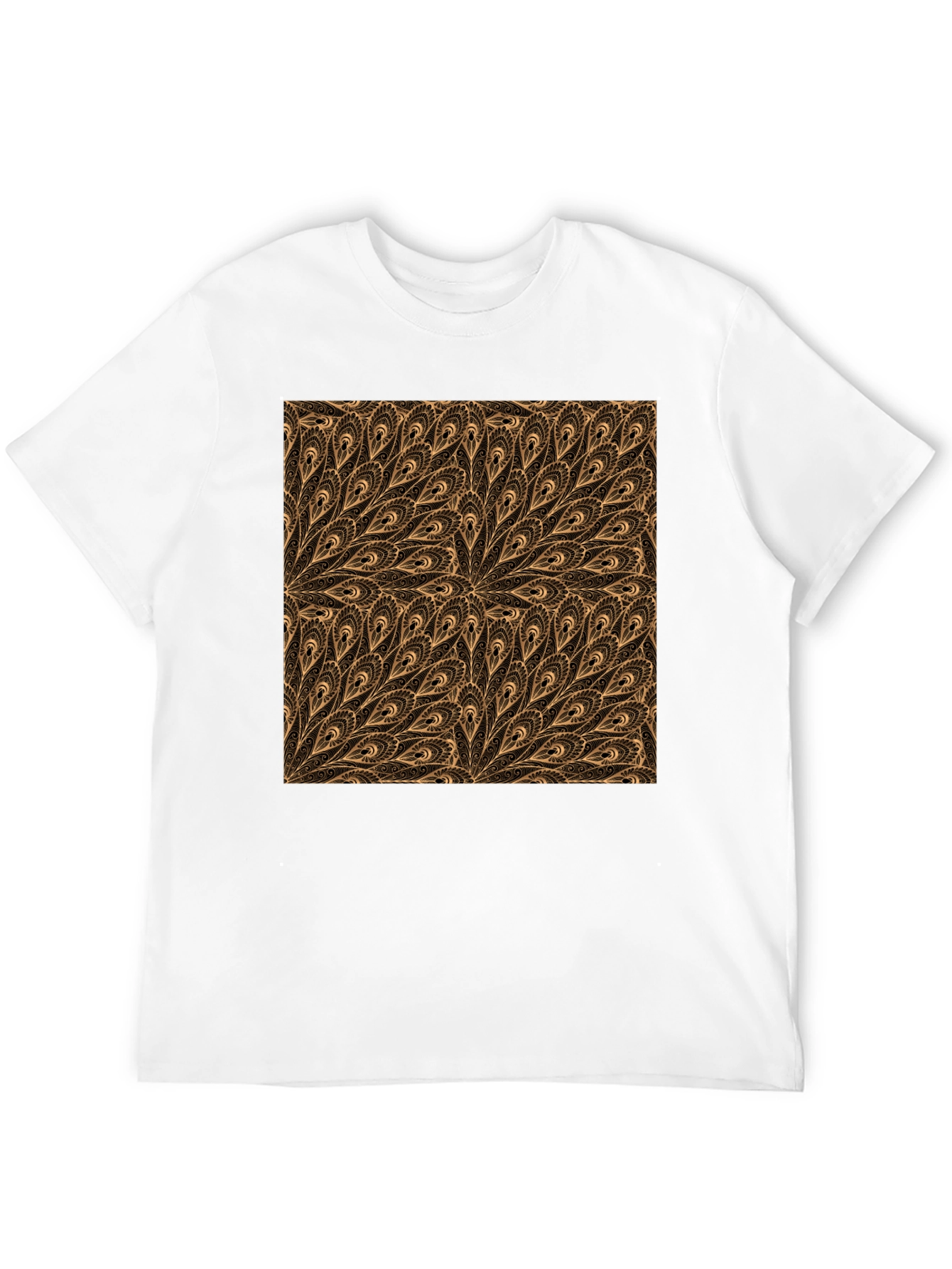 Boho Paisley Pattern Black T-Shirt