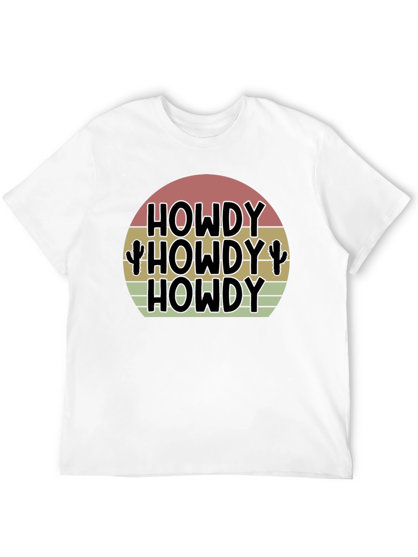 Howdy Cactus Graphic Tee - Western Style