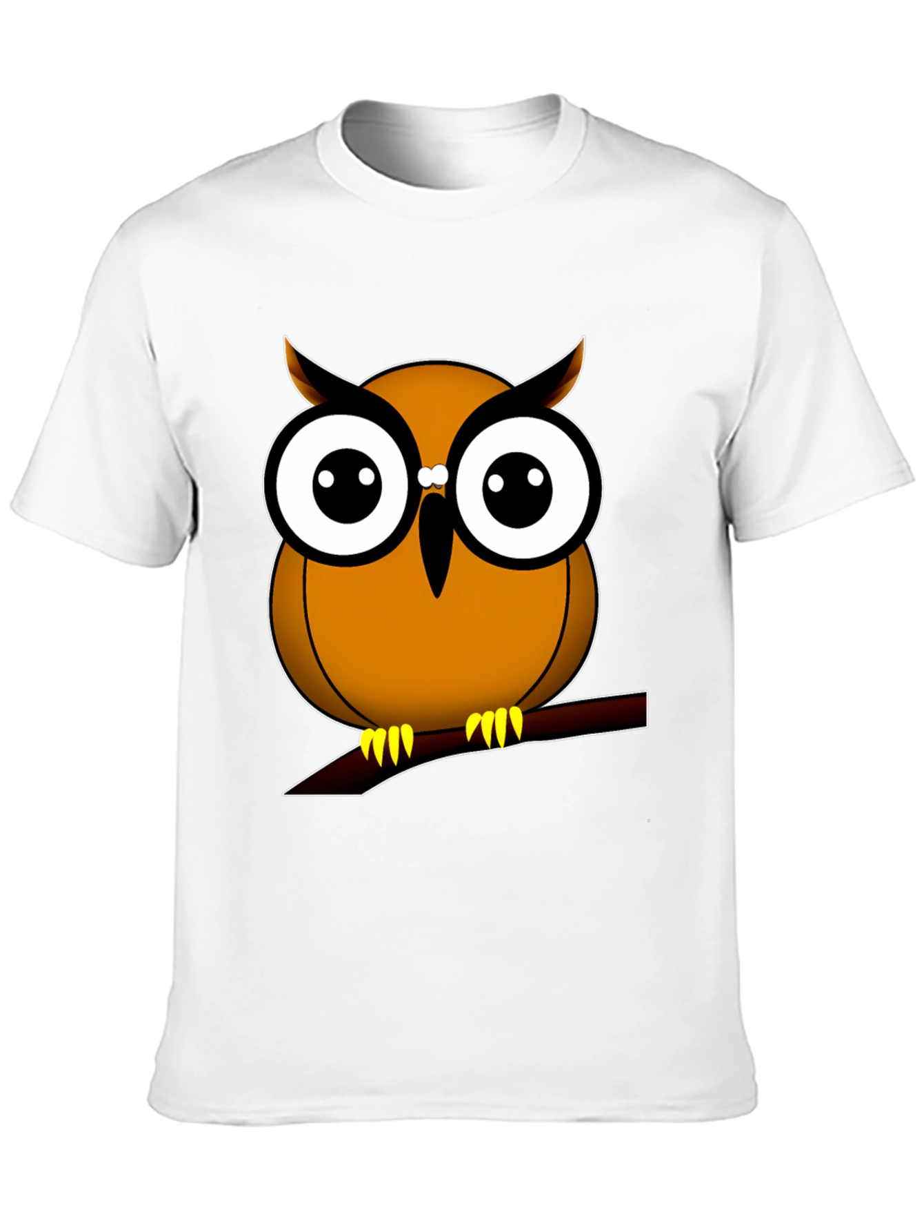 Owl Graphic Print Black T-Shirt