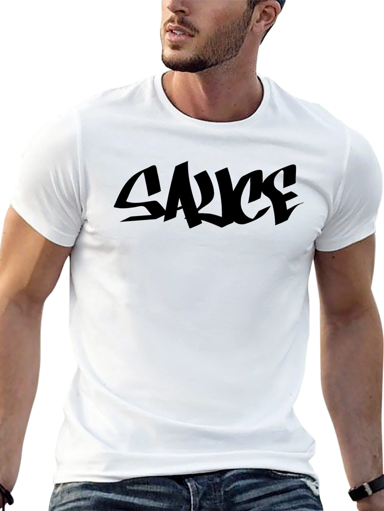 Mens Black Sauce Graphic T-Shirt - Modern Style