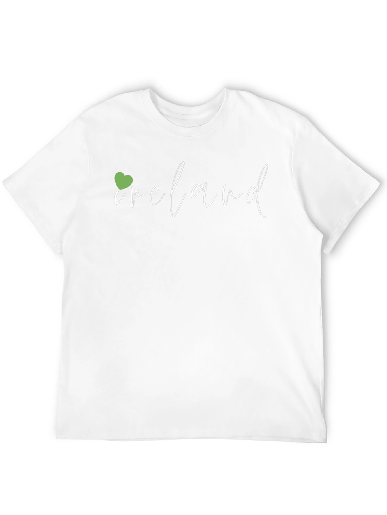 Ireland Shamrock Heart Graphic Tee - Black