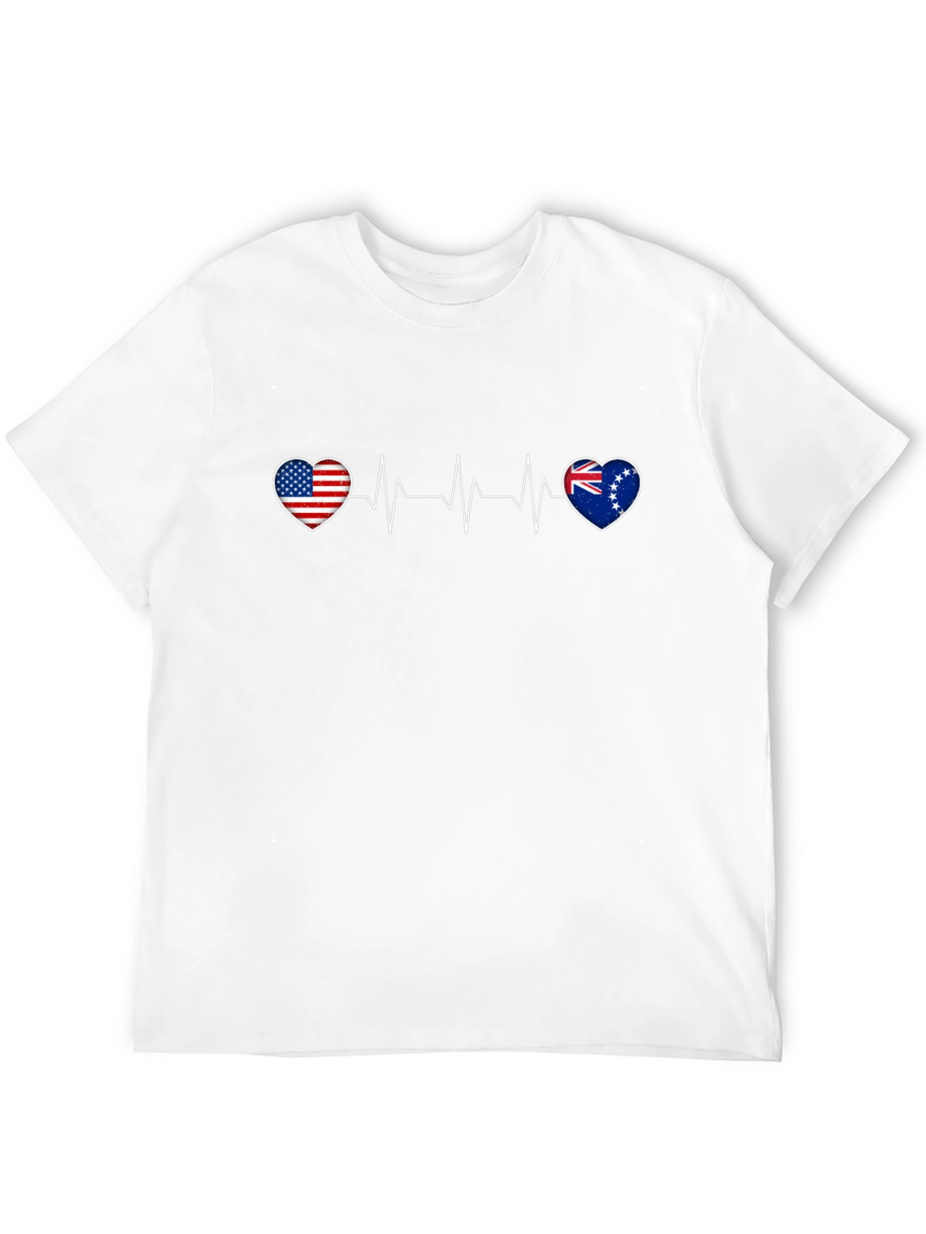 USA Cook Islands Heartbeat T-Shirt