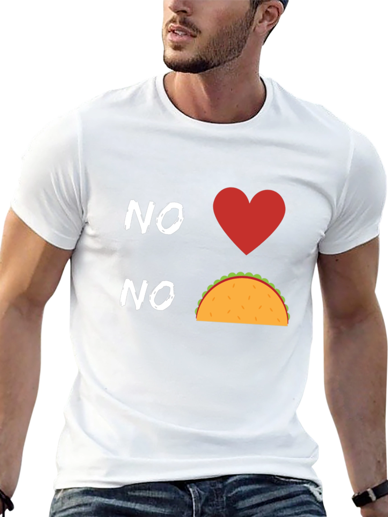 No Love No Taco Funny Graphic T-Shirt
