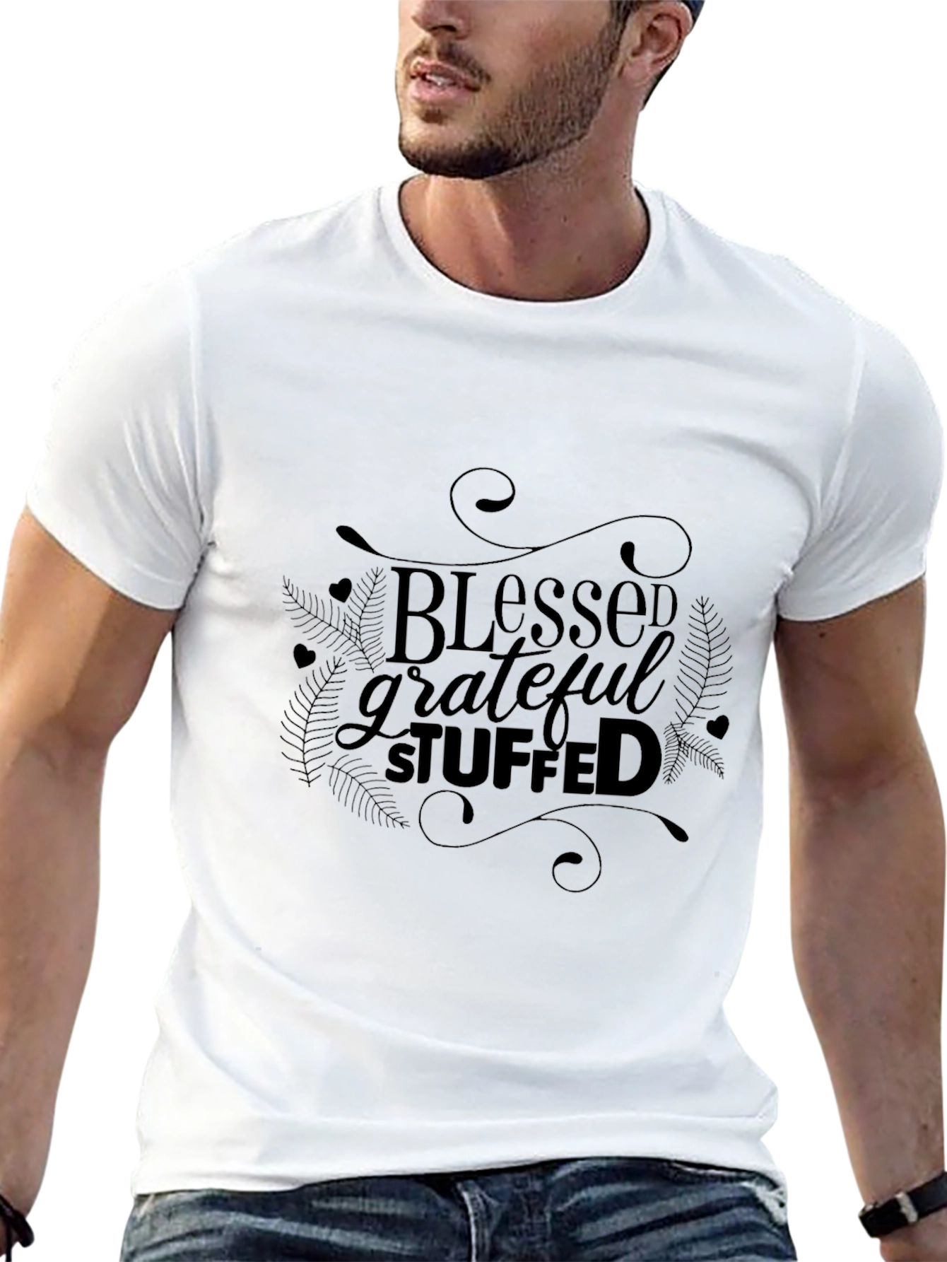 Blessed Grateful Stuffed Thanksgiving T-Shirt