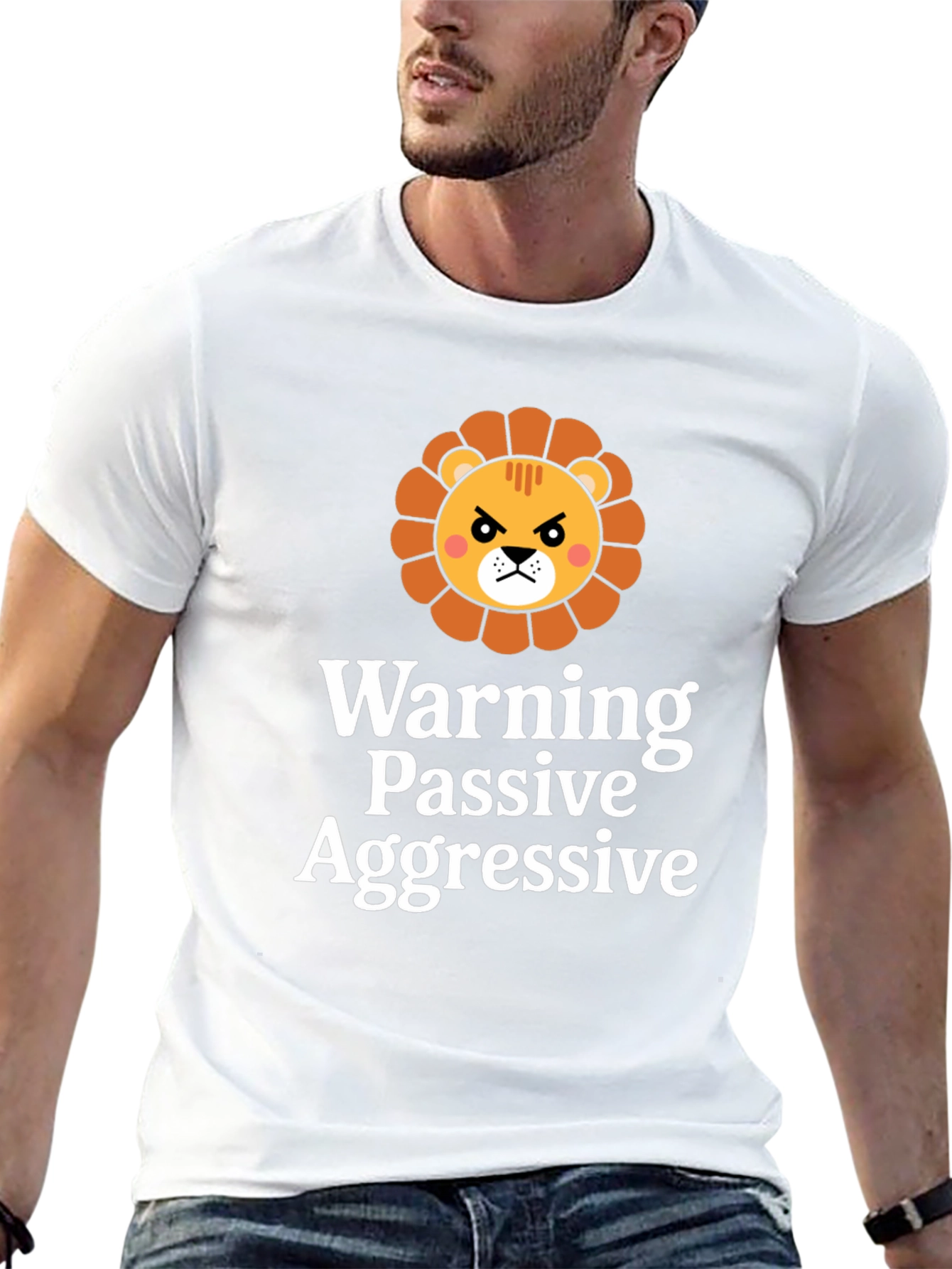 Passive Aggressive Lion Black T-Shirt