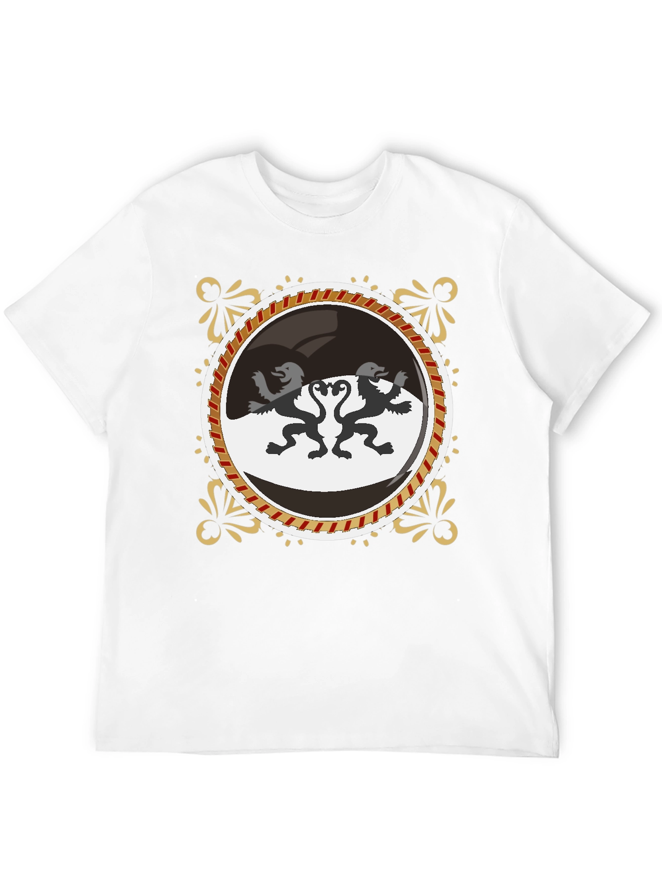 Lion Crest Graphic Black Tee