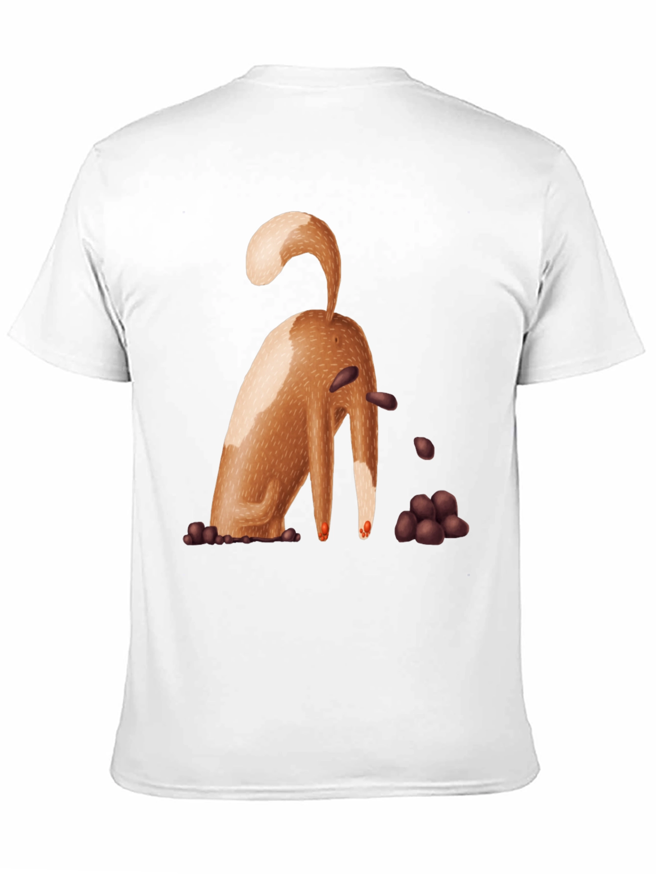 Funny Dog T-Shirt - Brown Puppy Digging Design