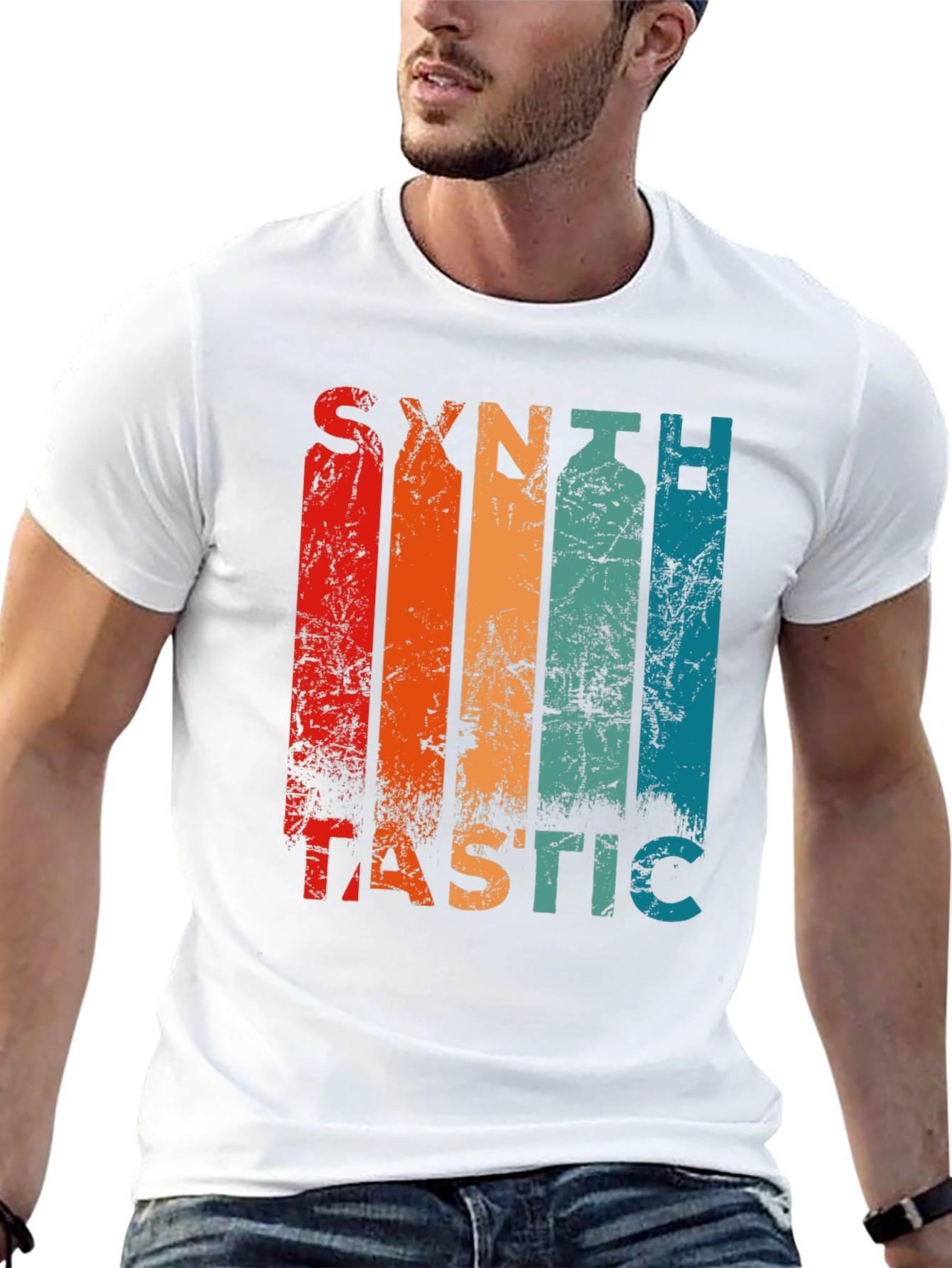 Synthtastic Retro Style Graphic T-Shirt