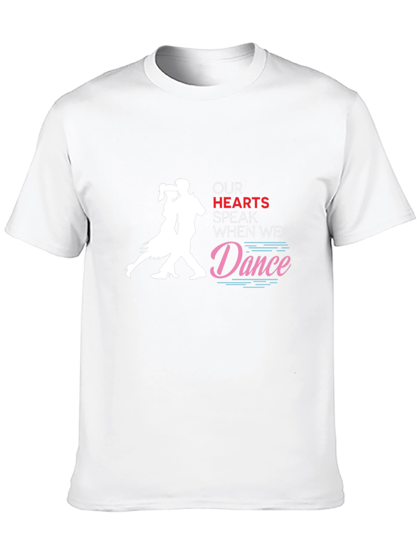 Dancing Hearts Graphic T-Shirt - Black