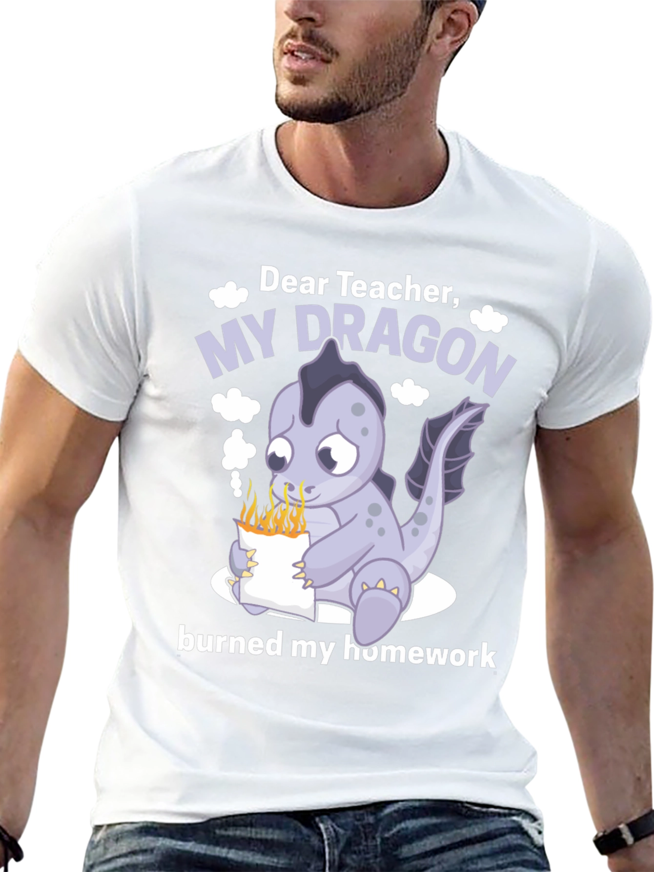 Dear Teacher My Dragon Burned Homework T-Shirt