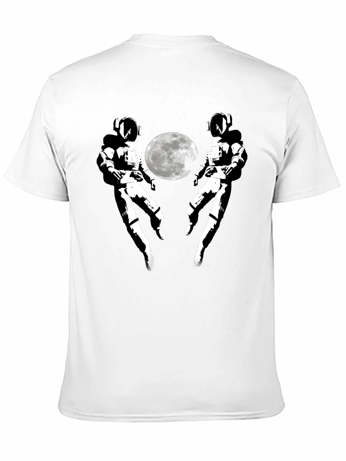 Astronaut Moon Graphic T-Shirt - Black