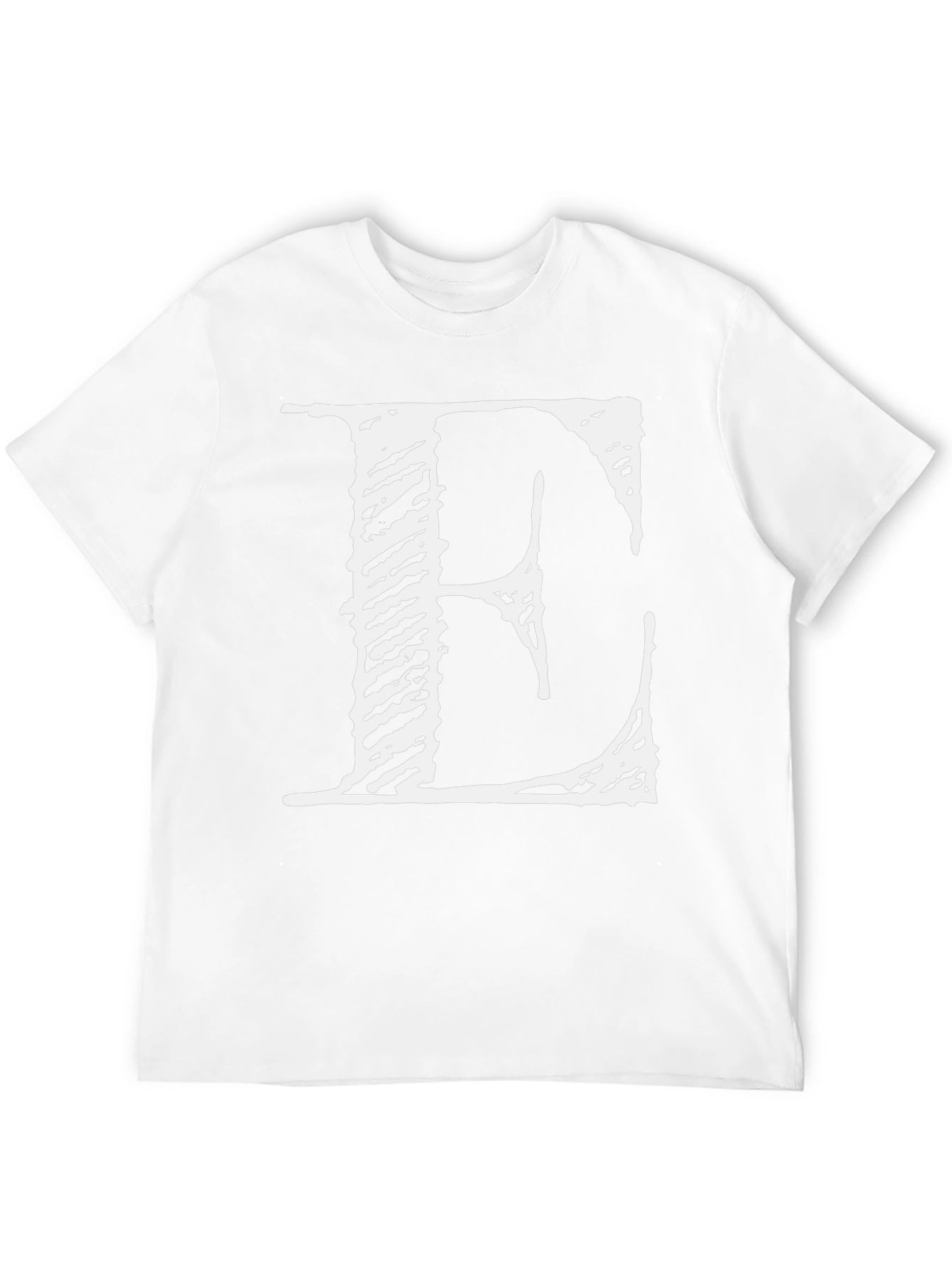Bold E Graphic Tee - Black Cotton Blend