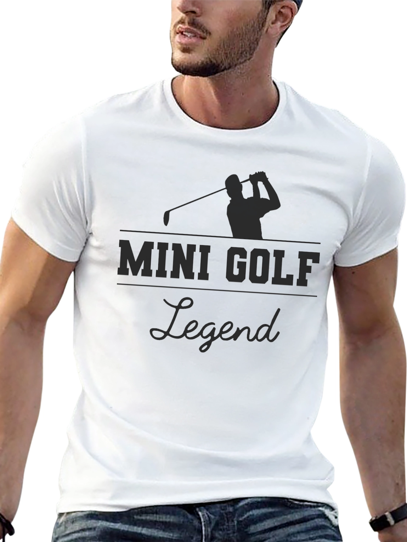 Mini Golf Legend T-Shirt - Golfer Silhouette Tee