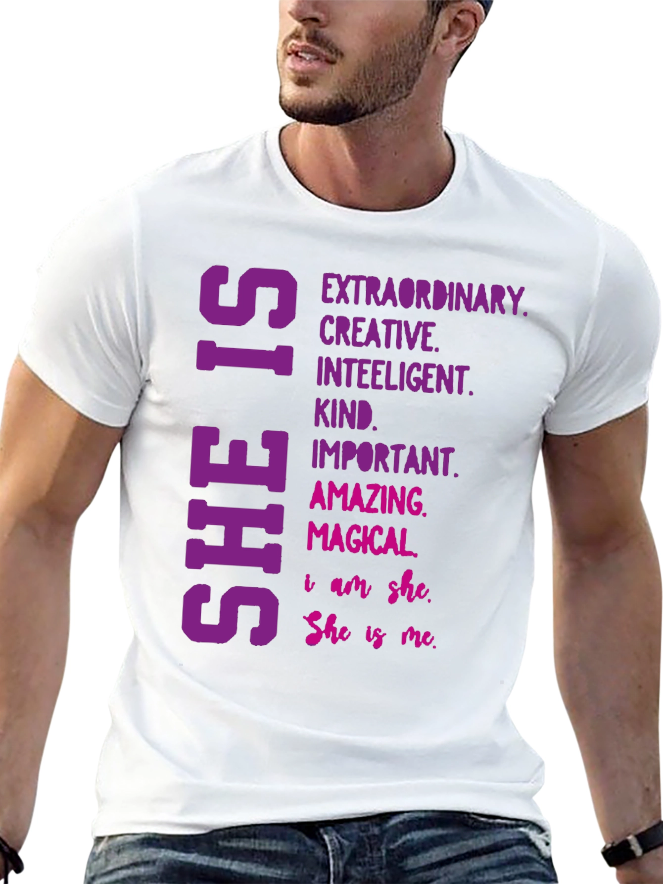 Empowering She Is T-Shirt - Inspirational Womens Tee