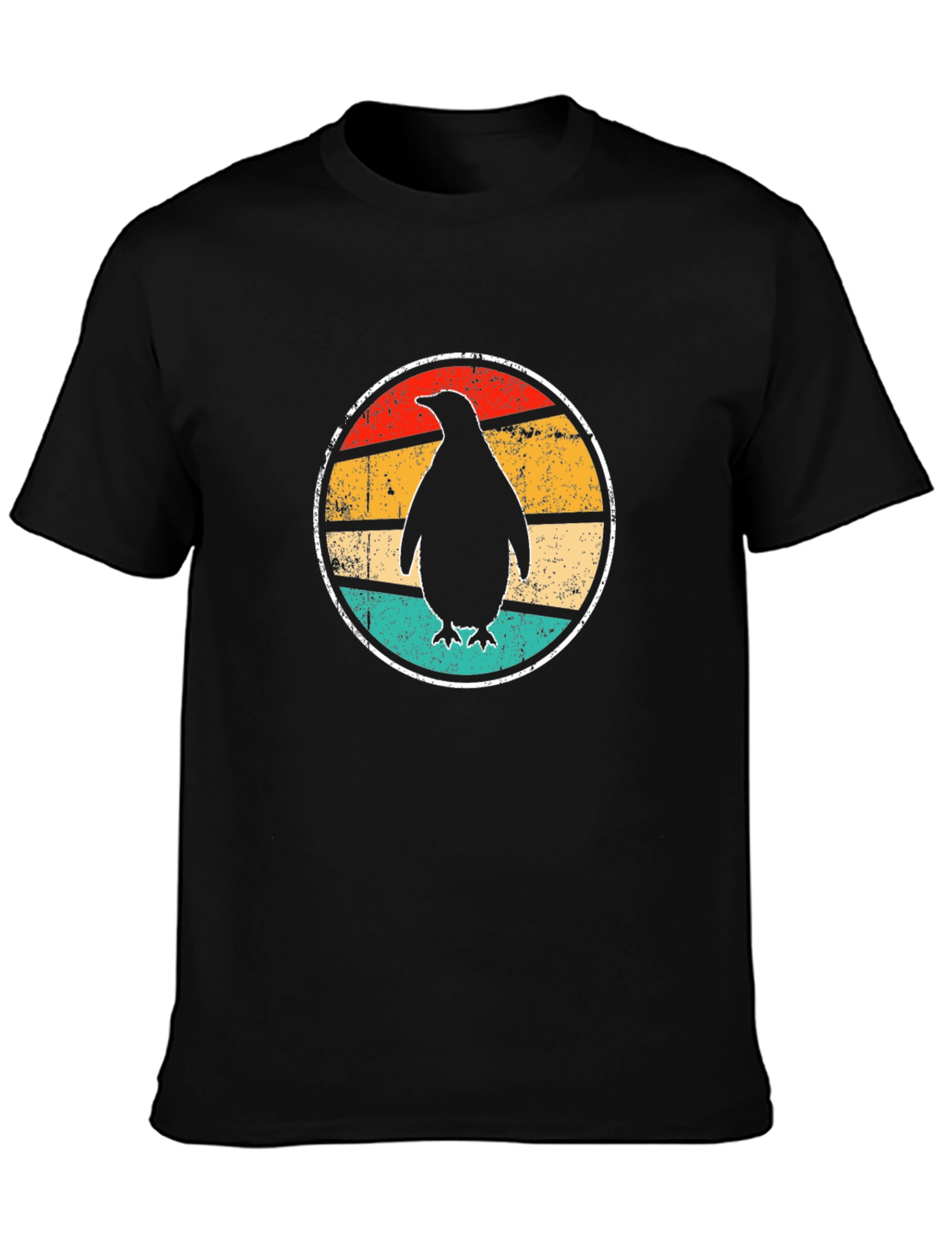Retro Penguin Circle Graphic Tee
