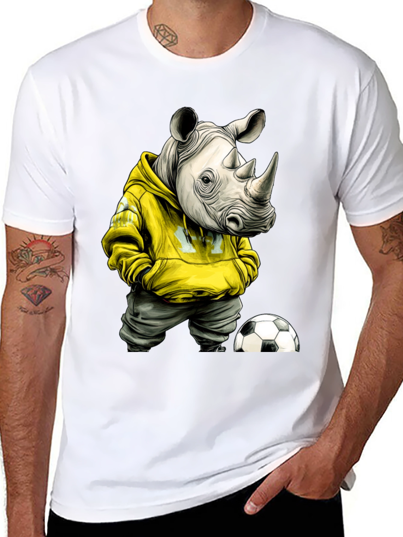 Rhino Soccer Fan Graphic T-Shirt