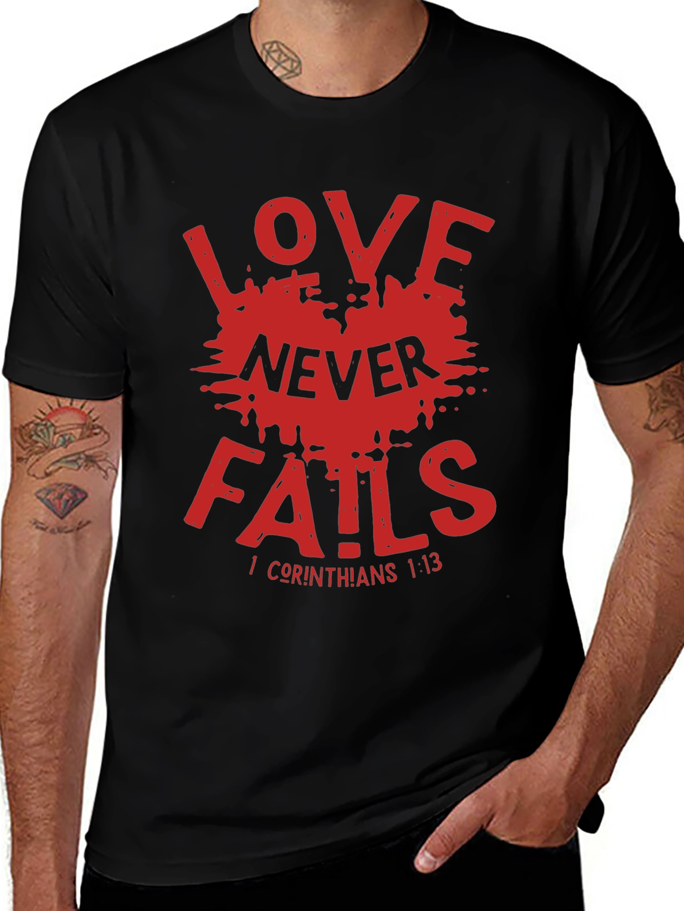 Love Never Fails Christian T-Shirt