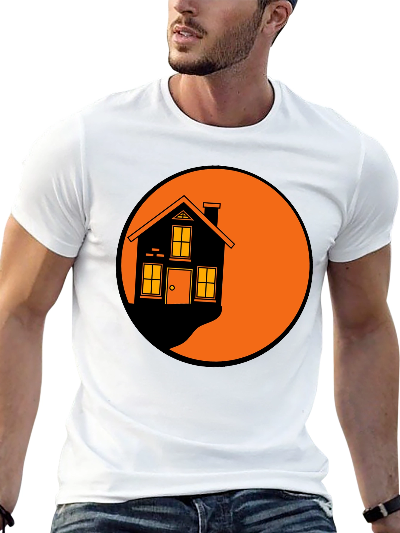 Retro House Graphic T-Shirt - Soft Cotton Tee
