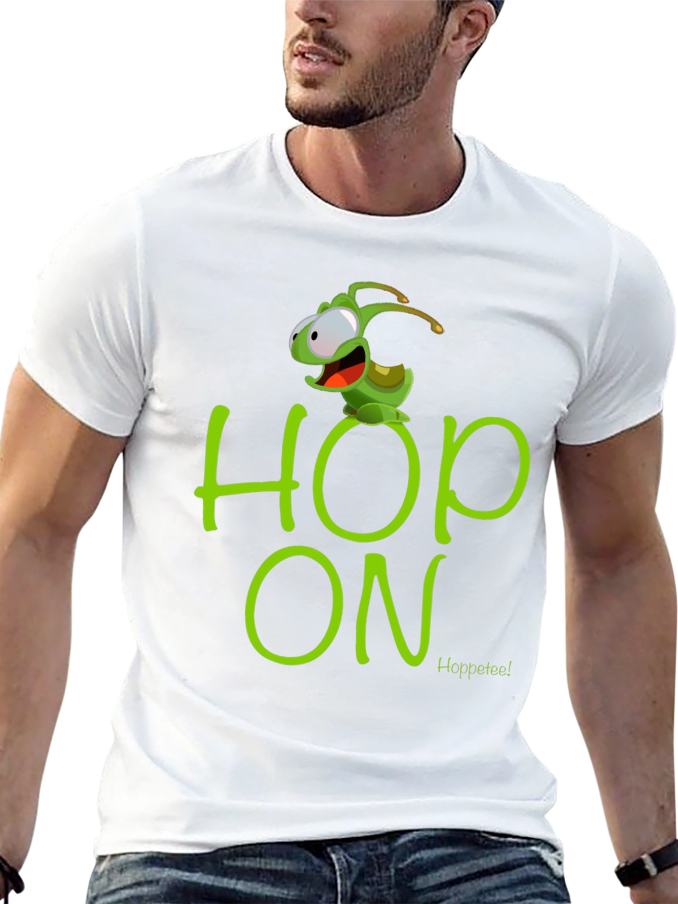 Hop On! Graphic Print Tee - Fun Playful Design