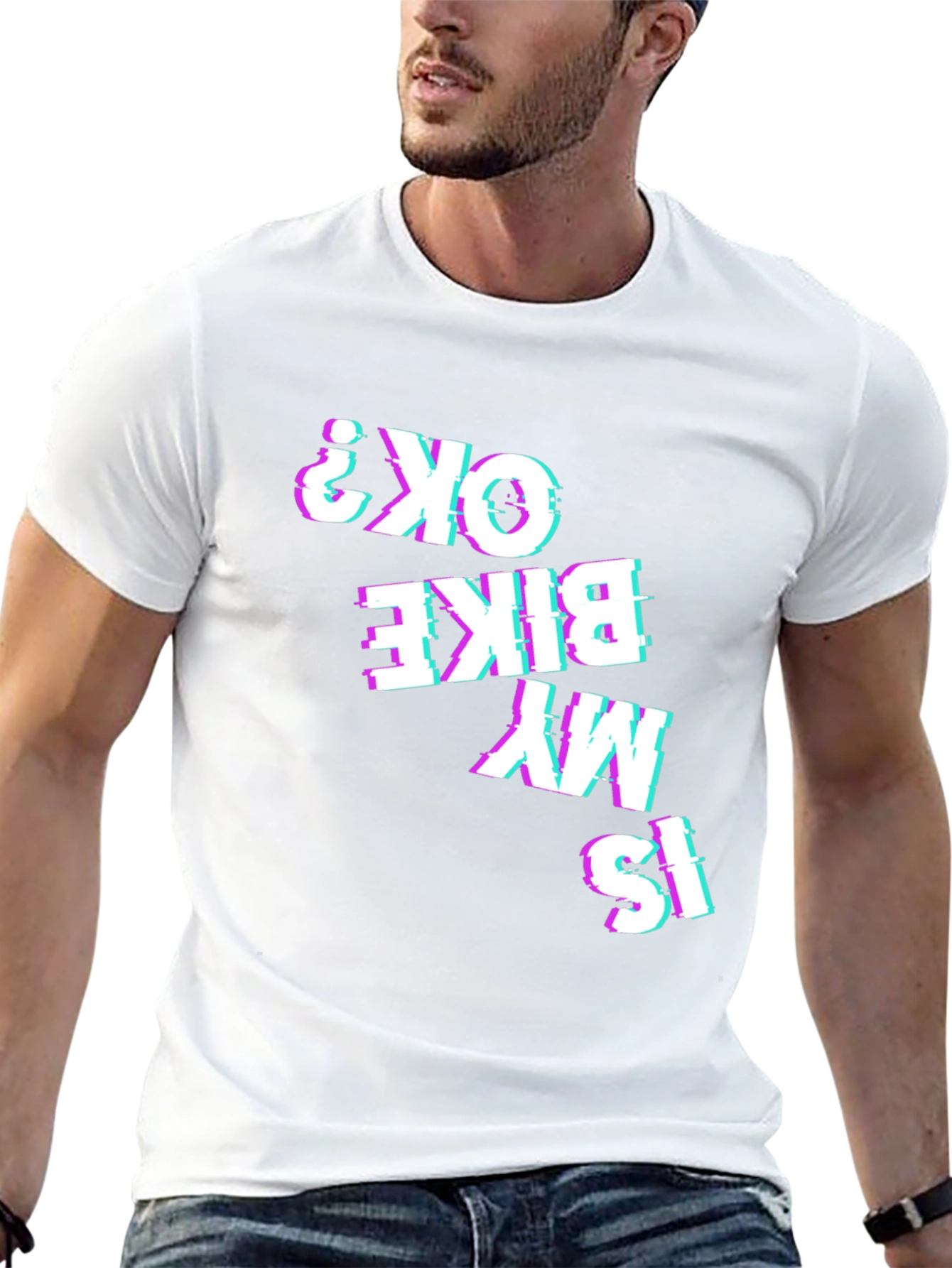 Is My Bike OK? Glitch Tee - Black