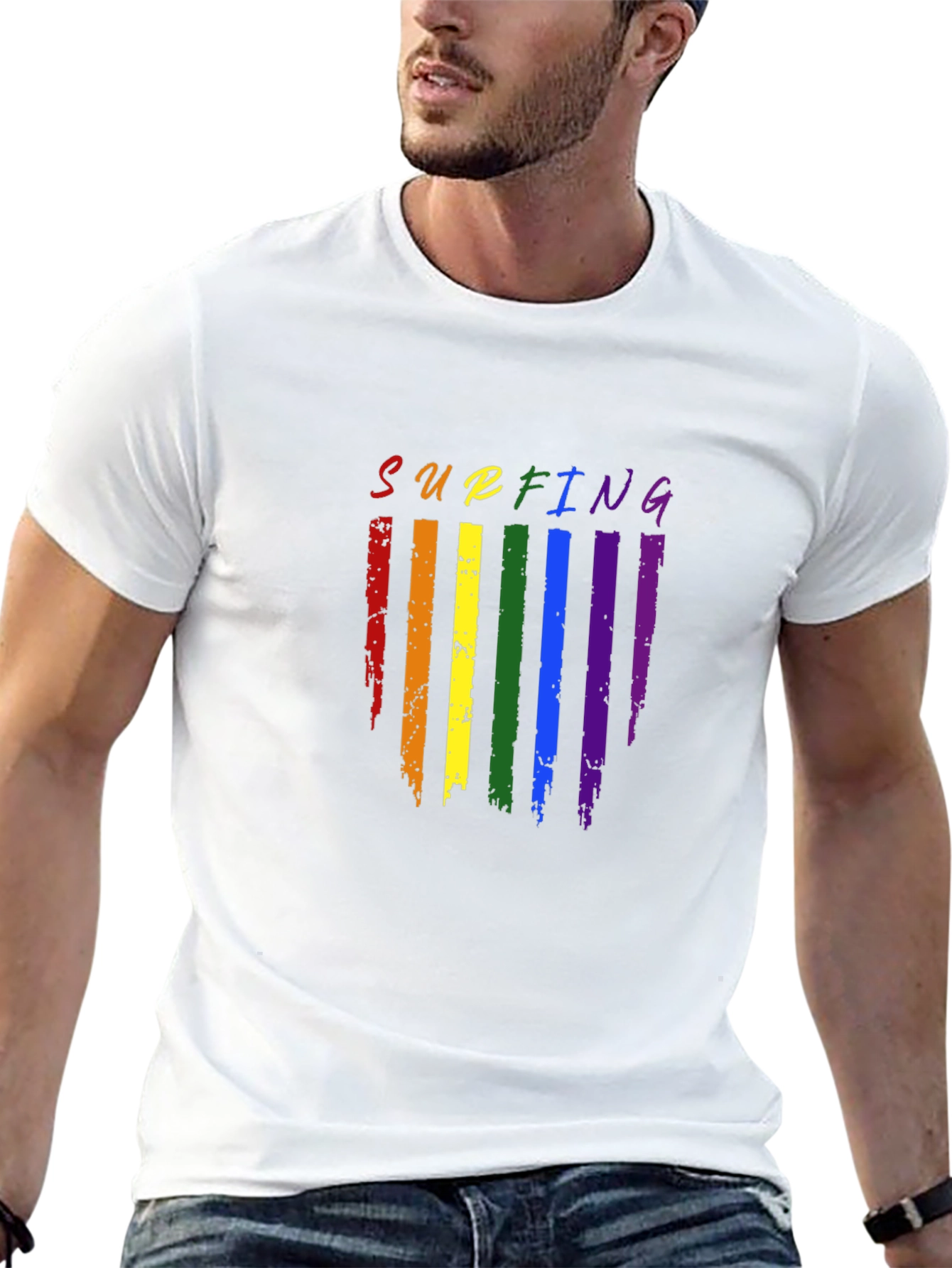 Rainbow Surfing Pride T-Shirt