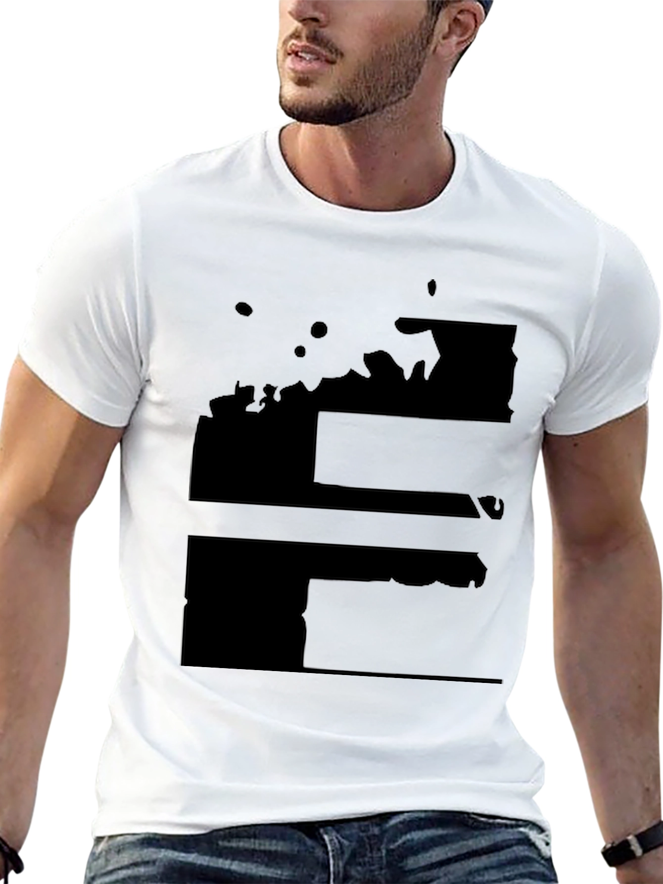 Mens Black Graphic Tee