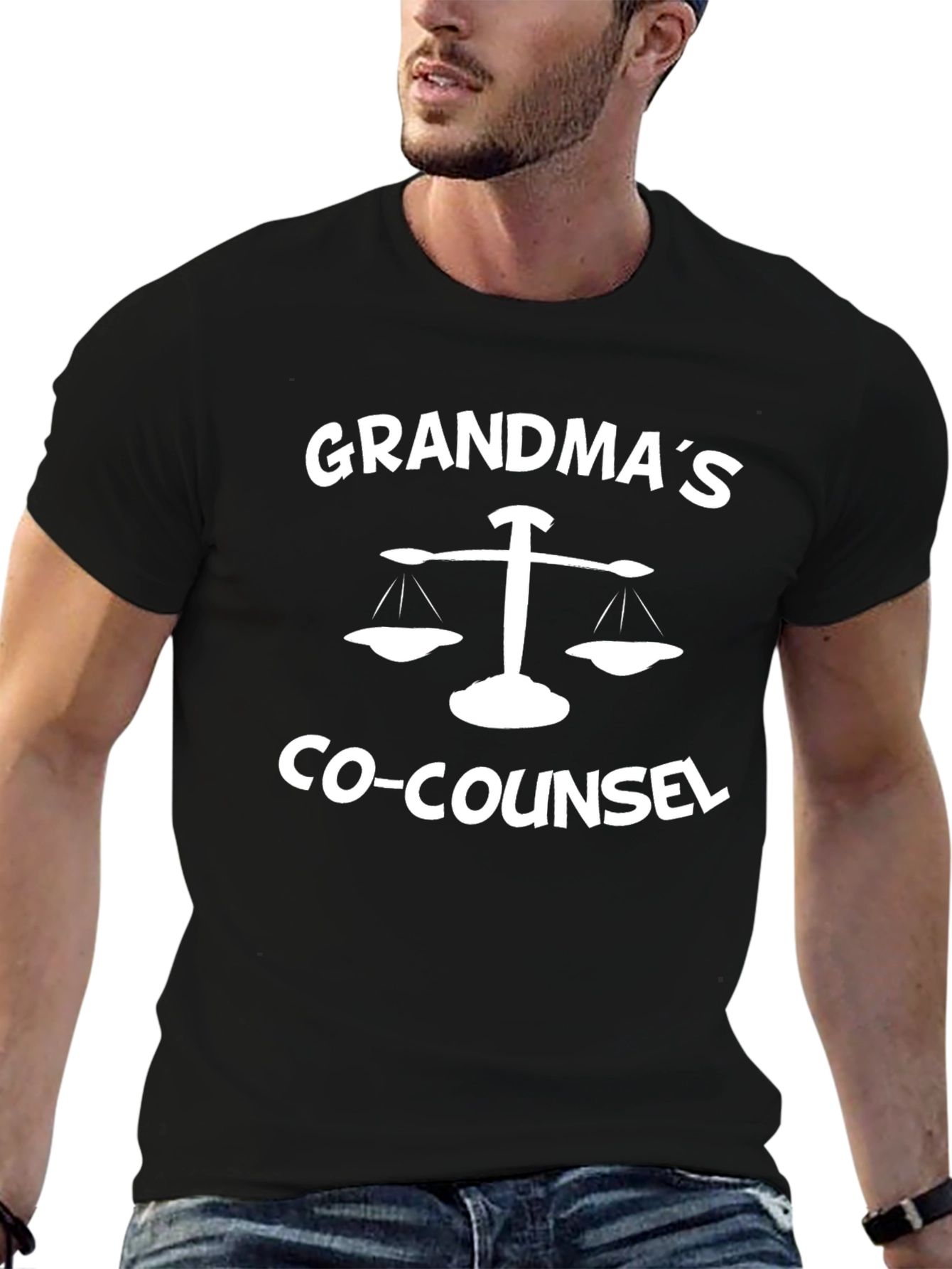 Grandmas Co-Counsel Black Graphic T-Shirt