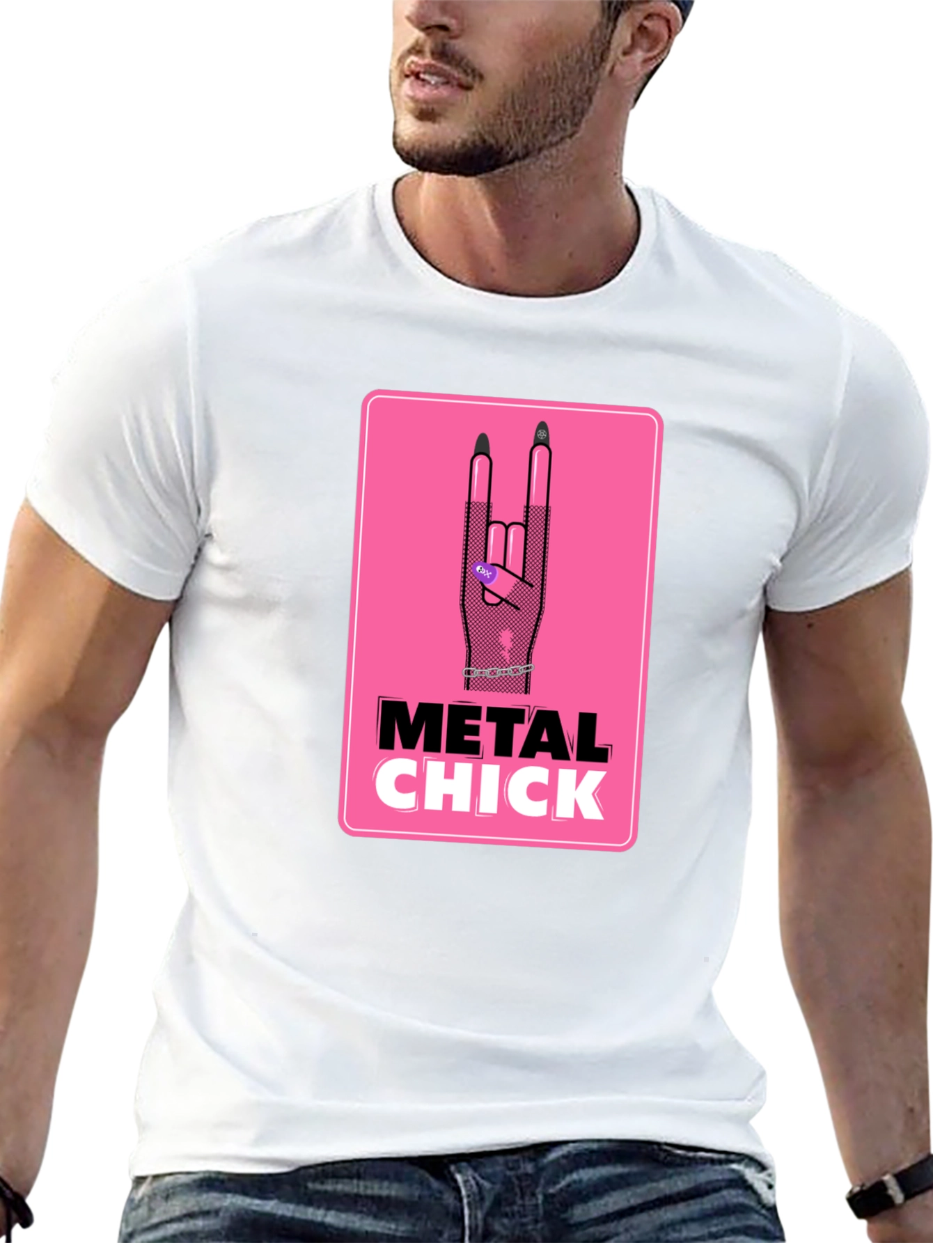 Metal Chick Graphic T-Shirt - Rocker Style
